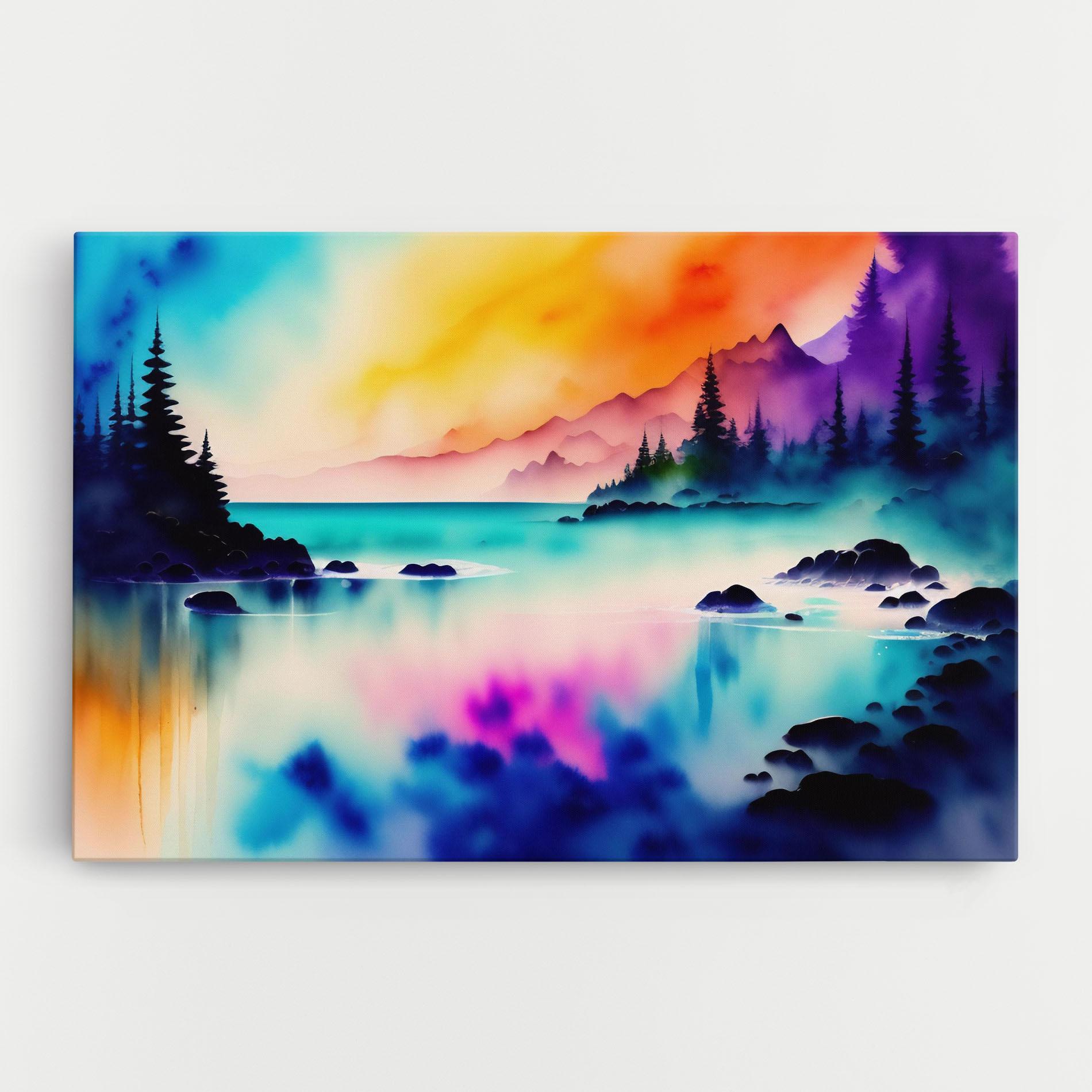 Leinwandbild Lake Painting mockup 0