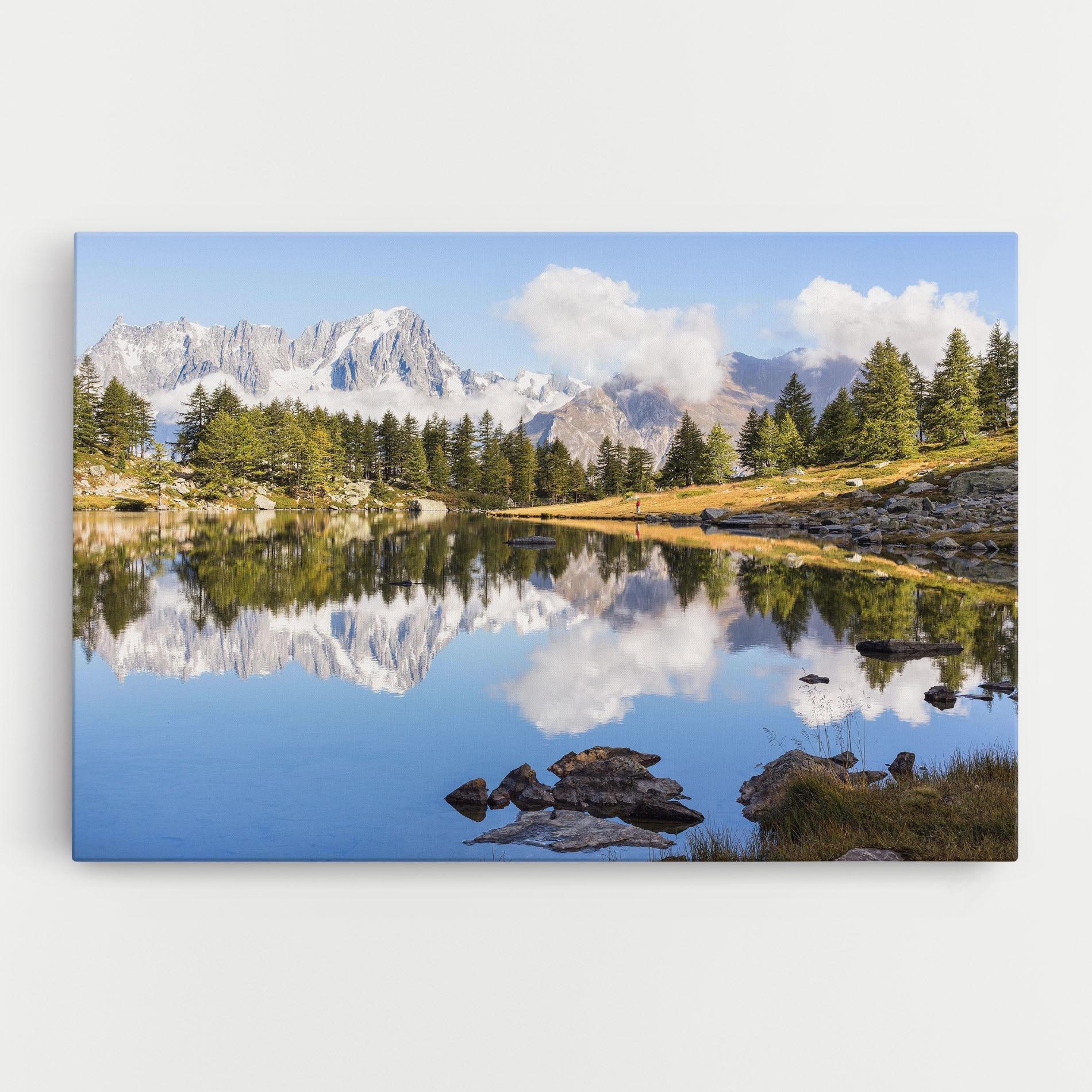 Leinwandbild Mountain Reflection mockup 0