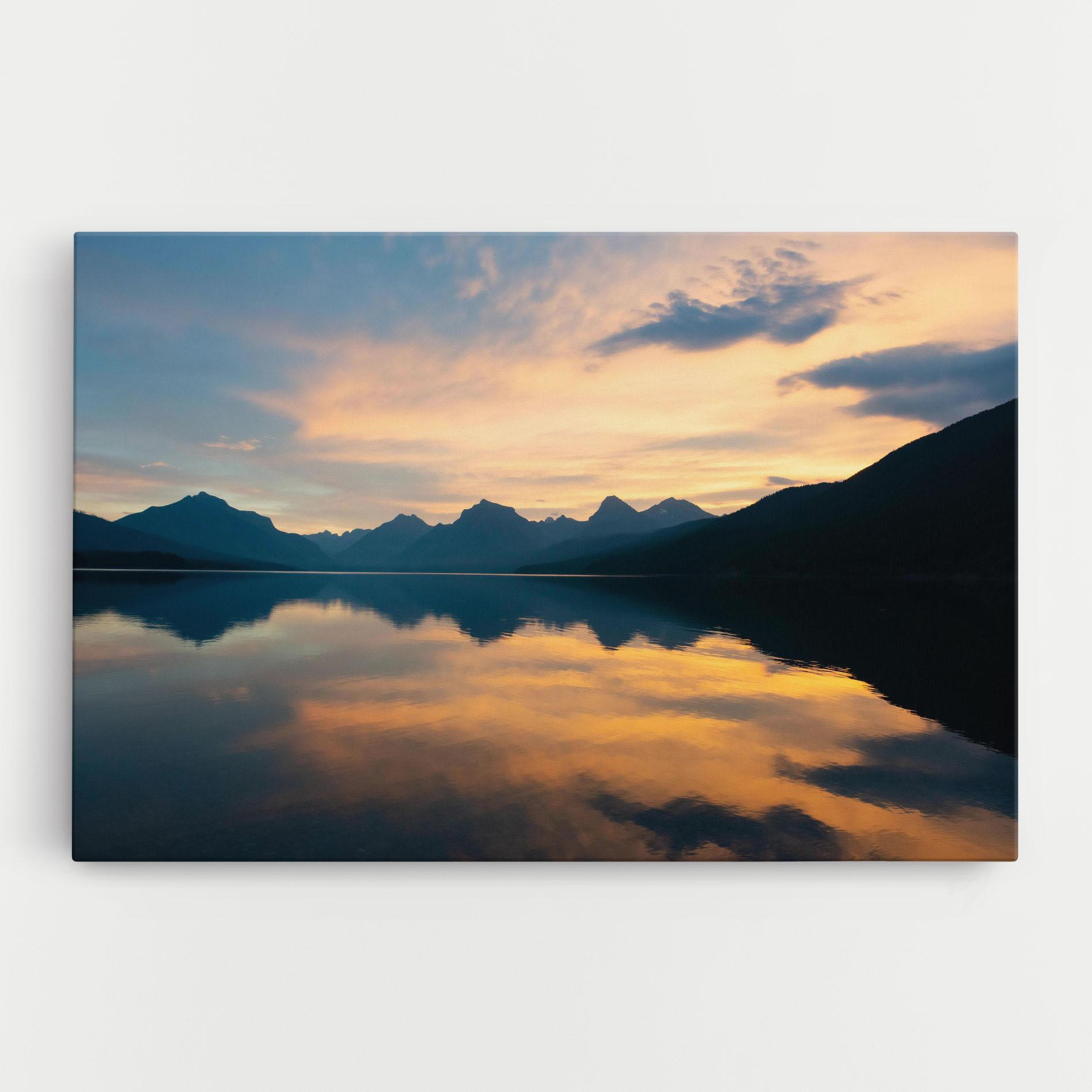 Leinwandbild Orange Light Lake mockup 0