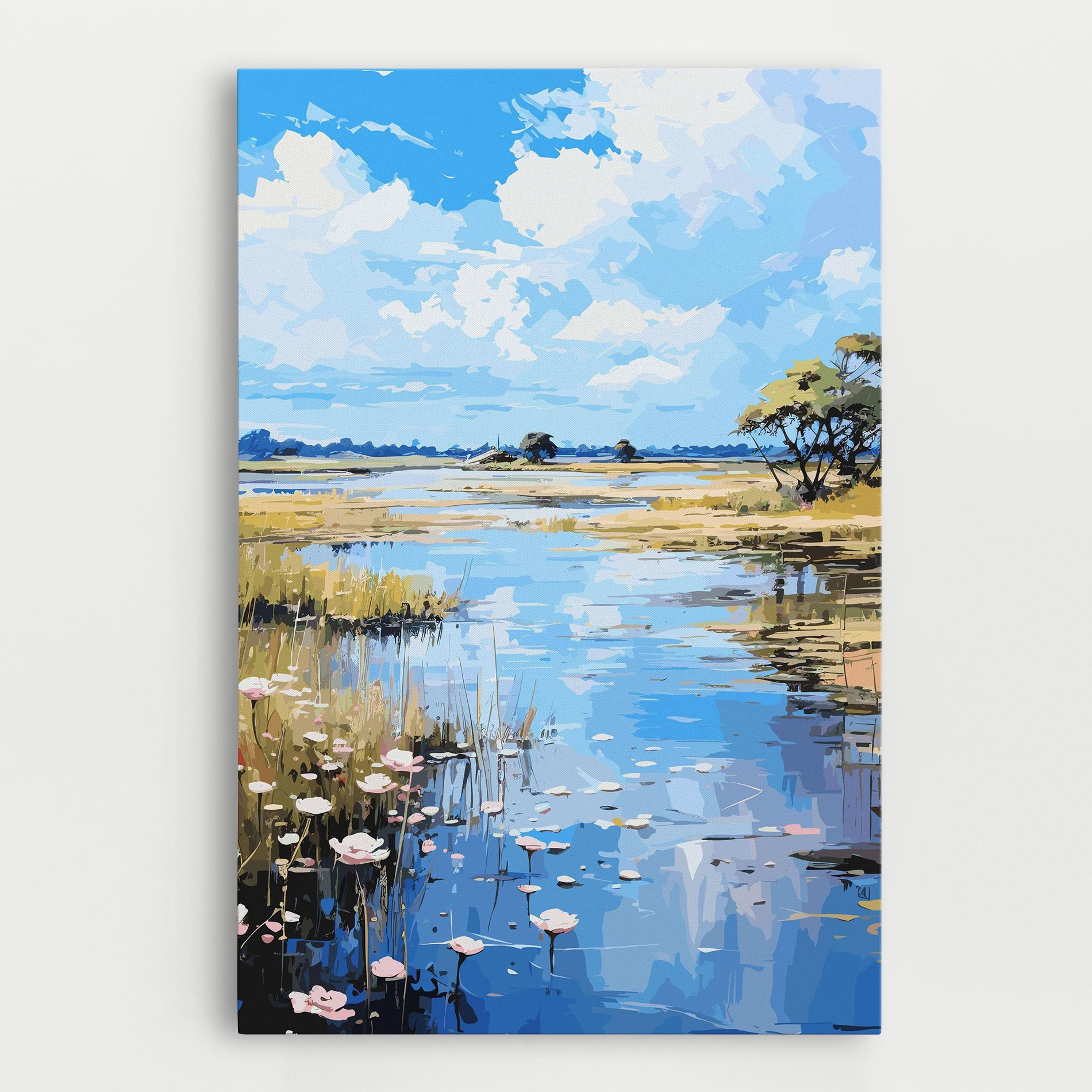 Leinwandbild Riverside Flowers mockup 0