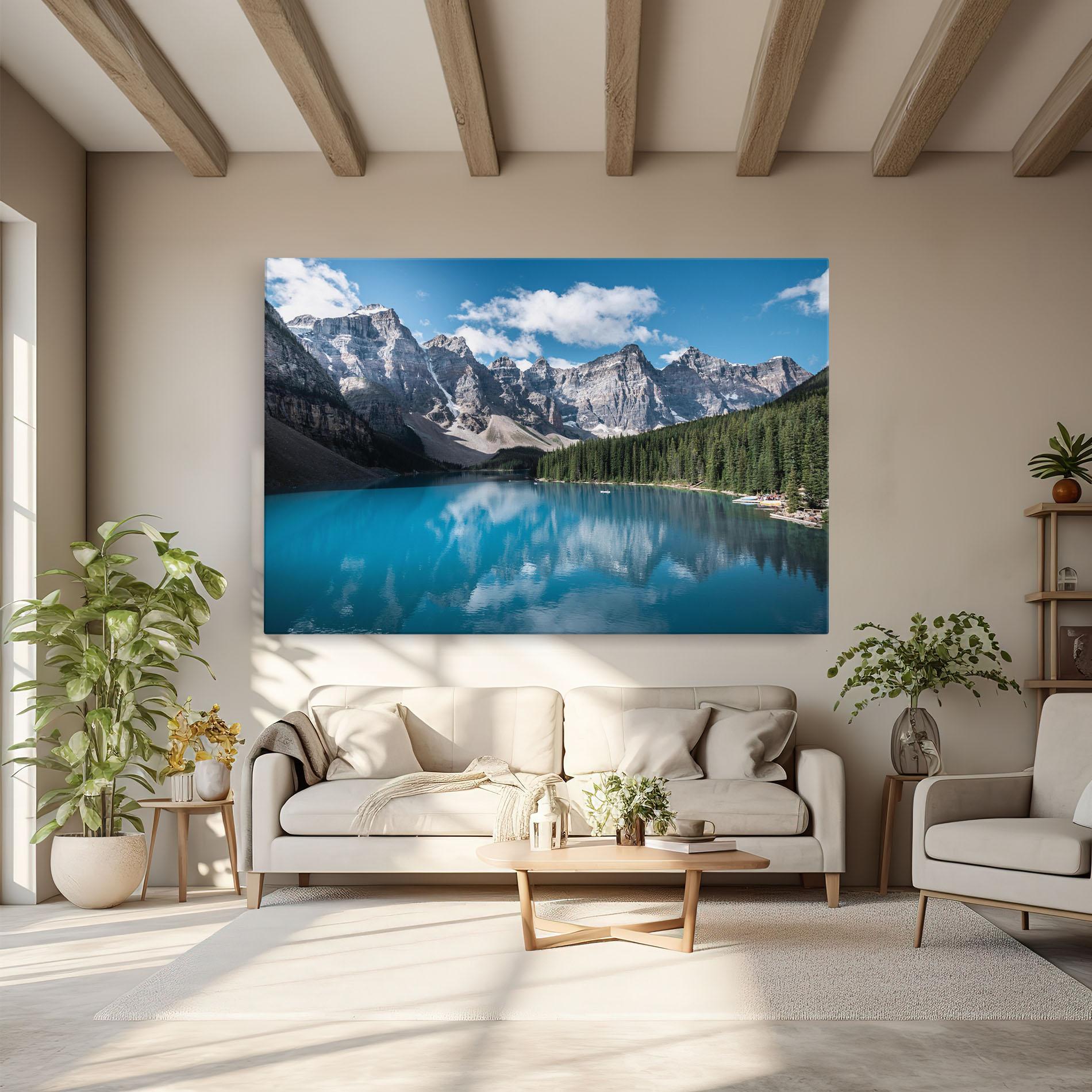 Leinwandbild Beautiful Lake Canada mockup 6