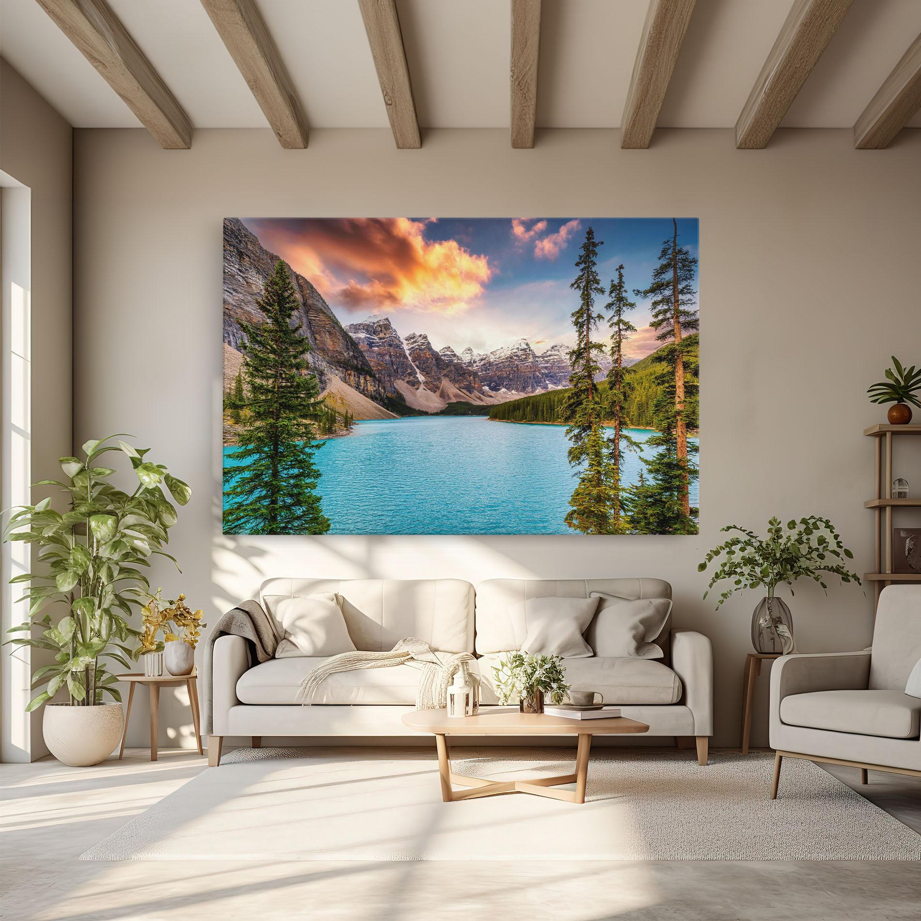 Leinwandbild Blue Magic Lake mockup 6