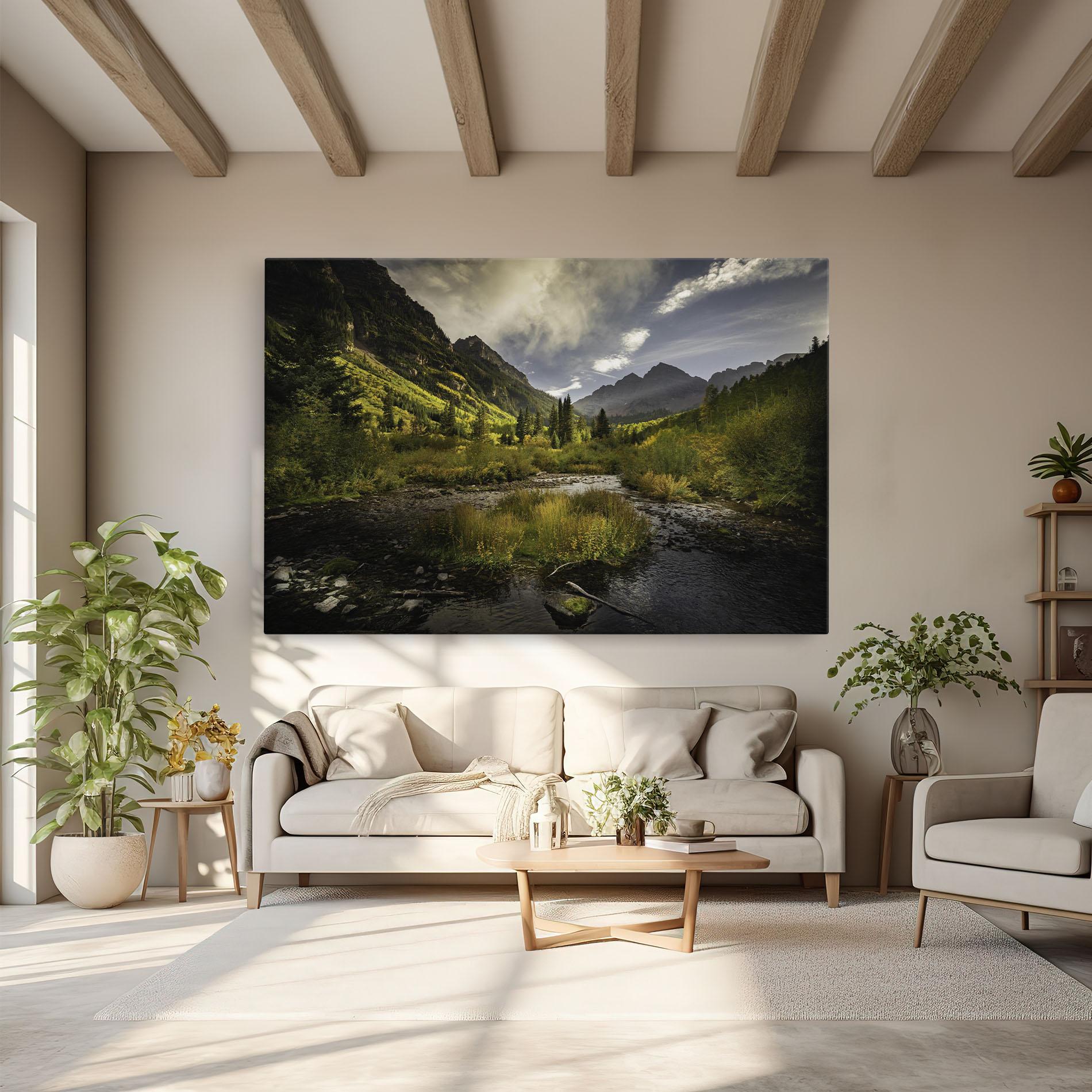 Leinwandbild Cloudy Lake mockup 6