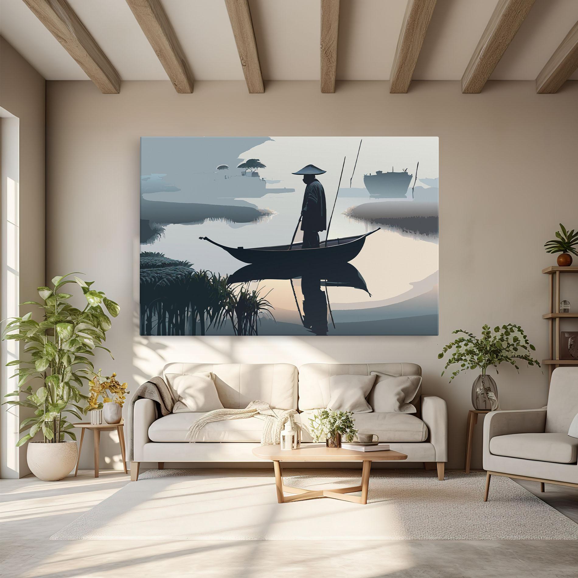 Leinwandbild Japan Fisherman mockup 6