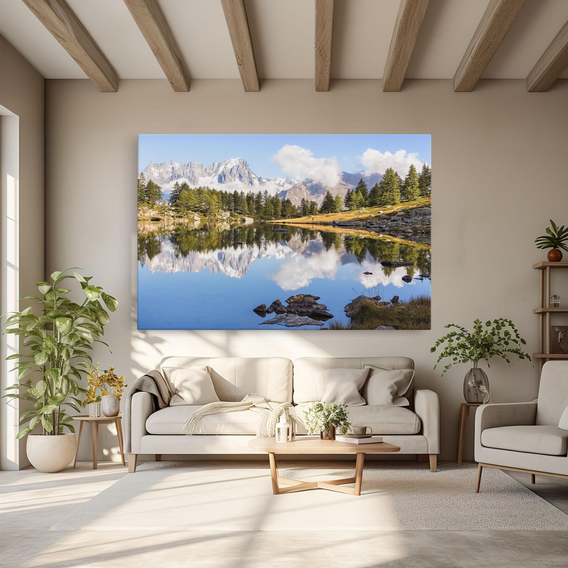 Leinwandbild Mountain Reflection mockup 6