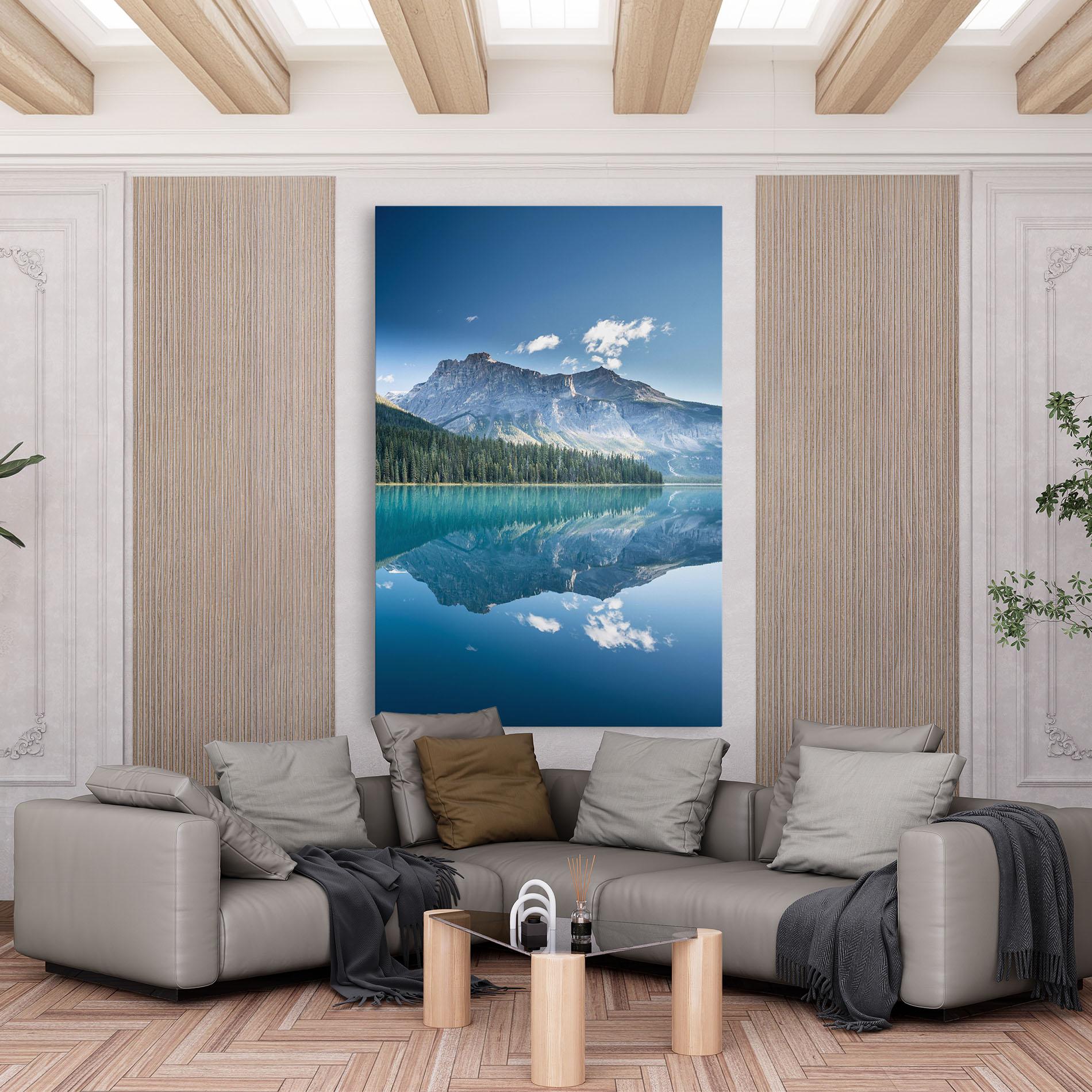 Leinwandbild Blue Mountain Lake mockup 6