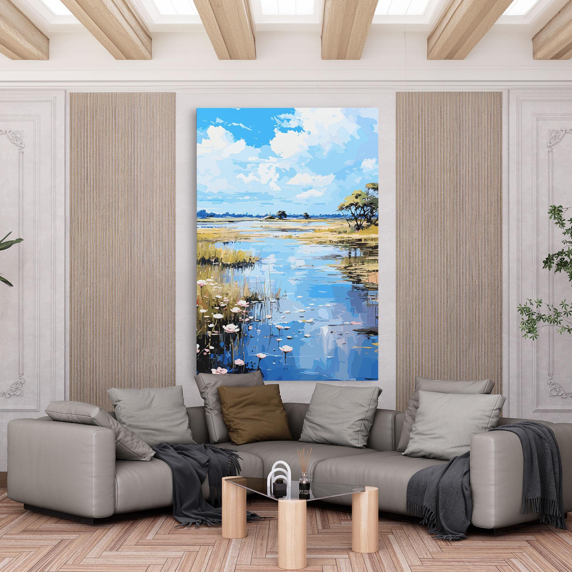 Leinwandbild Riverside Flowers mockup 6