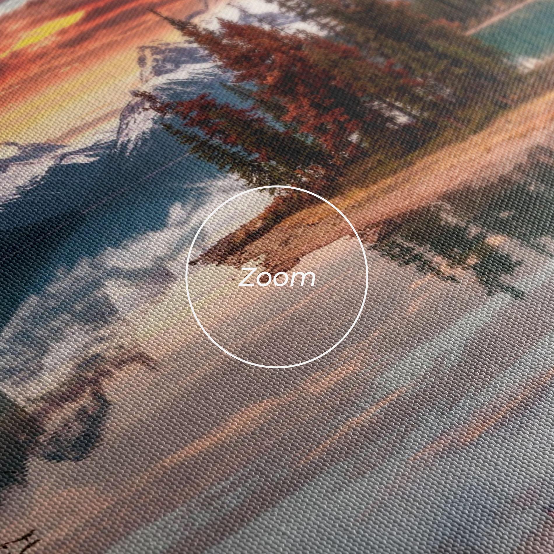 Leinwandbild Sunset Lake View mockup 3