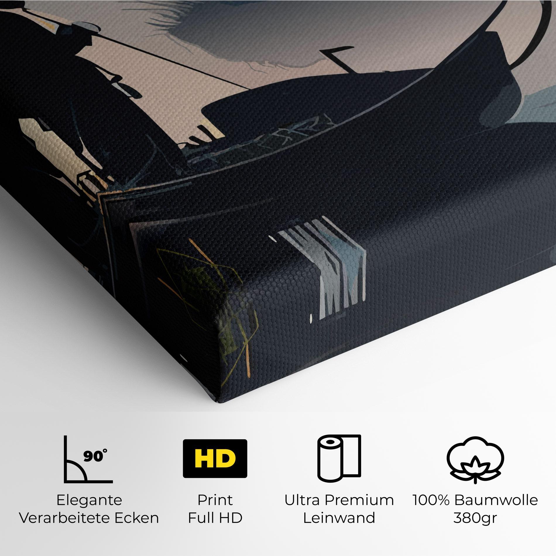 Leinwandbild Japan Lake Man mockup 4