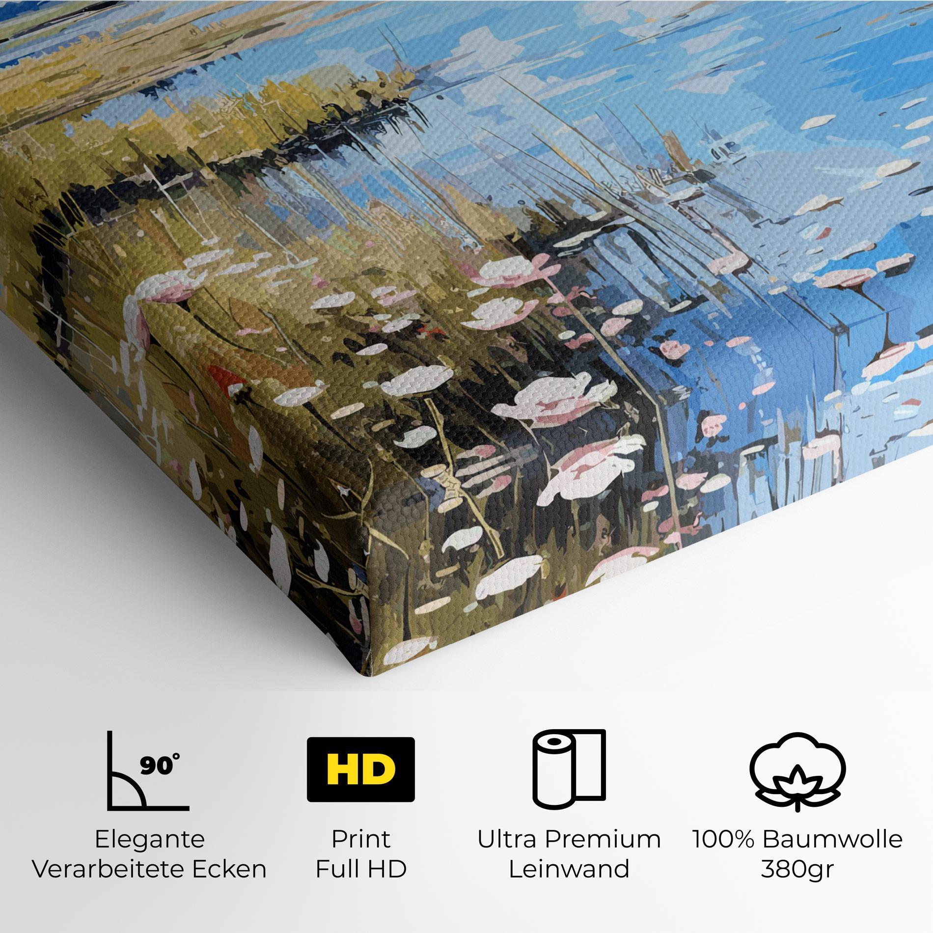 Leinwandbild Riverside Flowers mockup 4