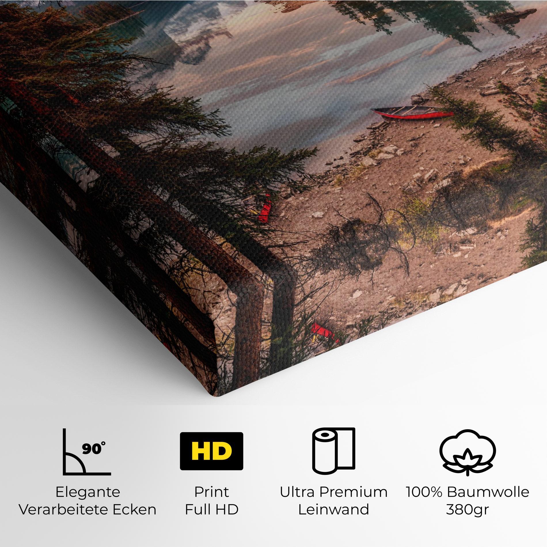 Leinwandbild Sunset Lake View mockup 4