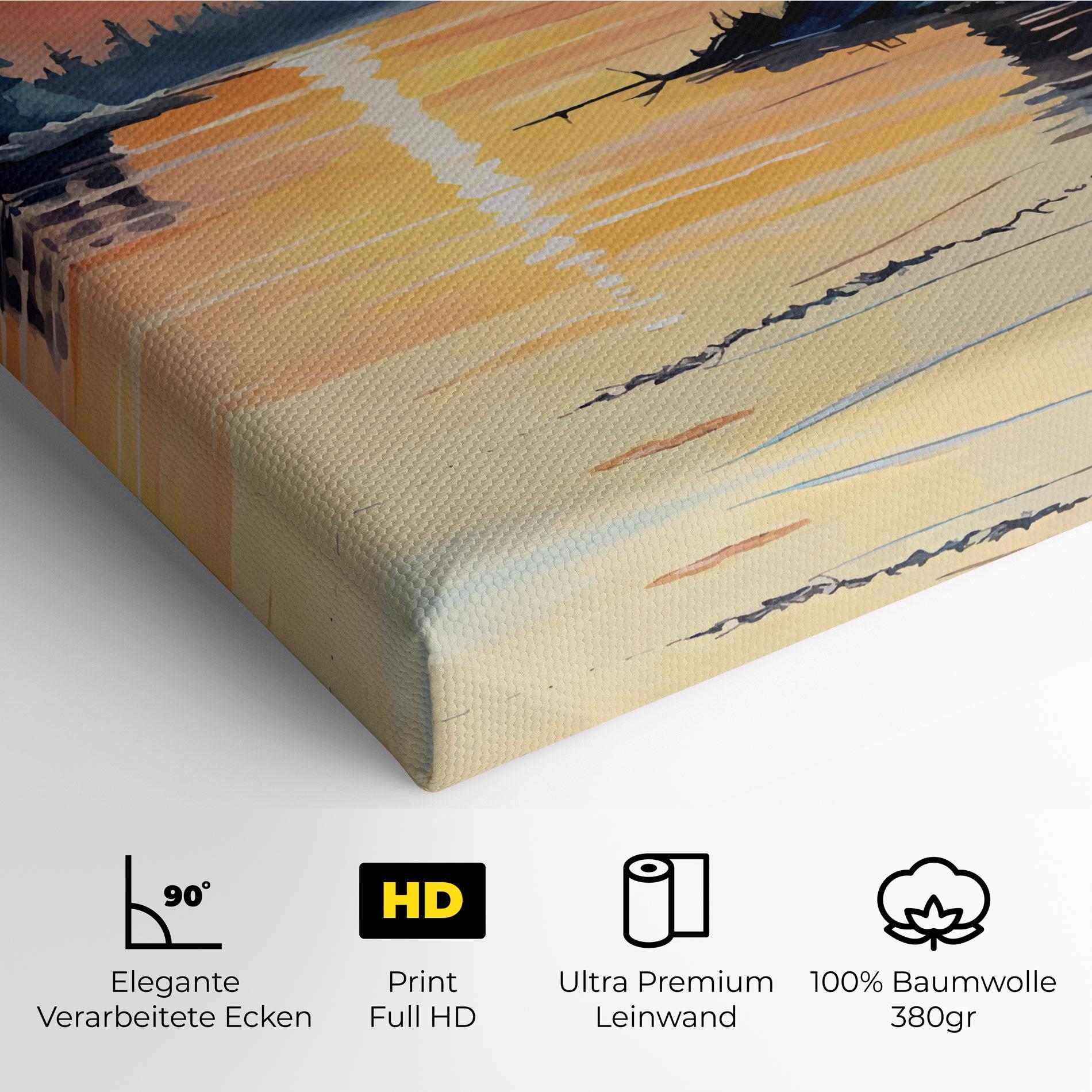 Leinwandbild Tree Shadow Lake mockup 4