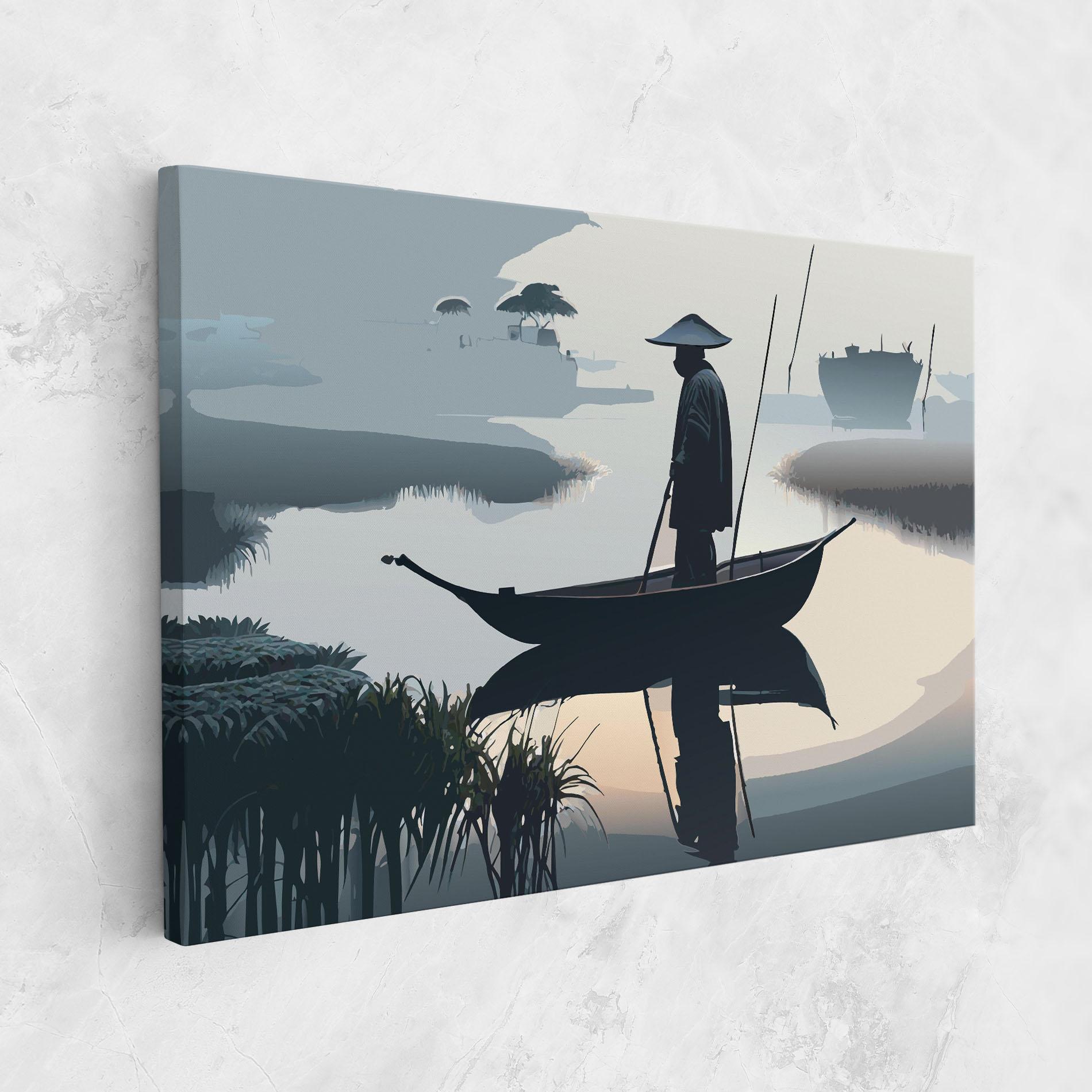 Leinwandbild Japan Fisherman mockup 1