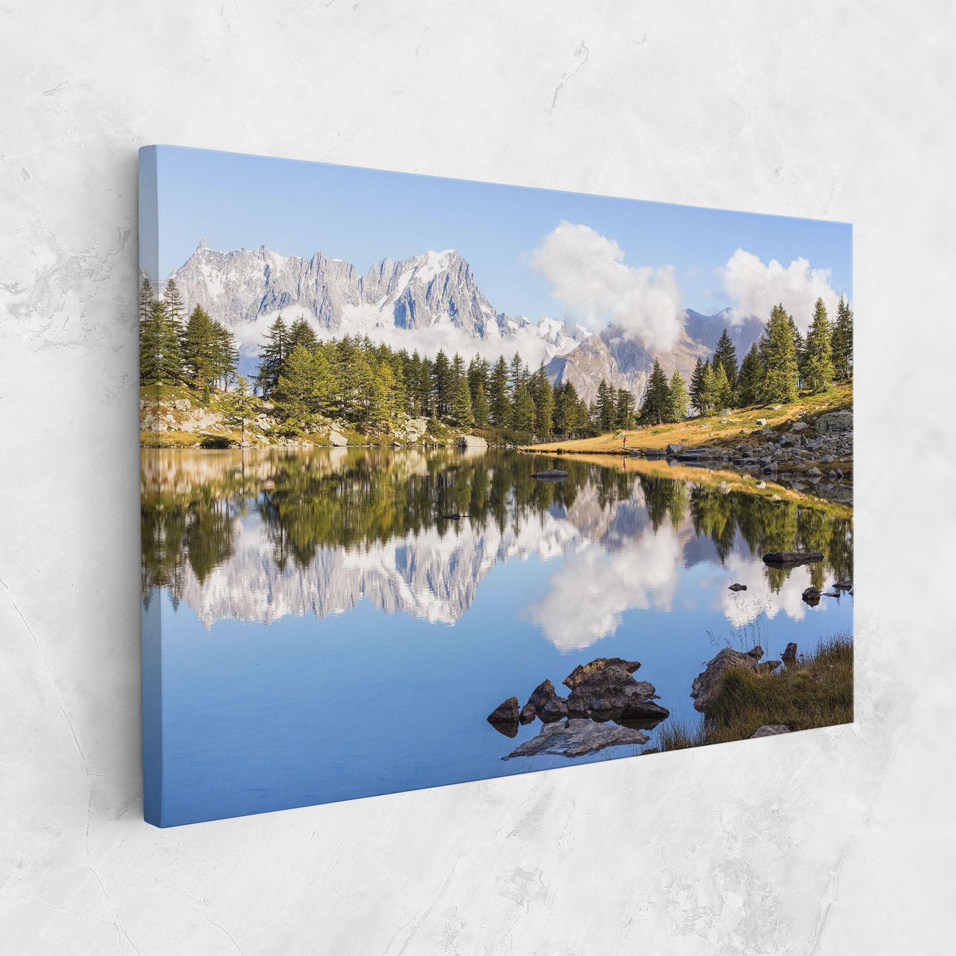 Leinwandbild Mountain Reflection mockup 1