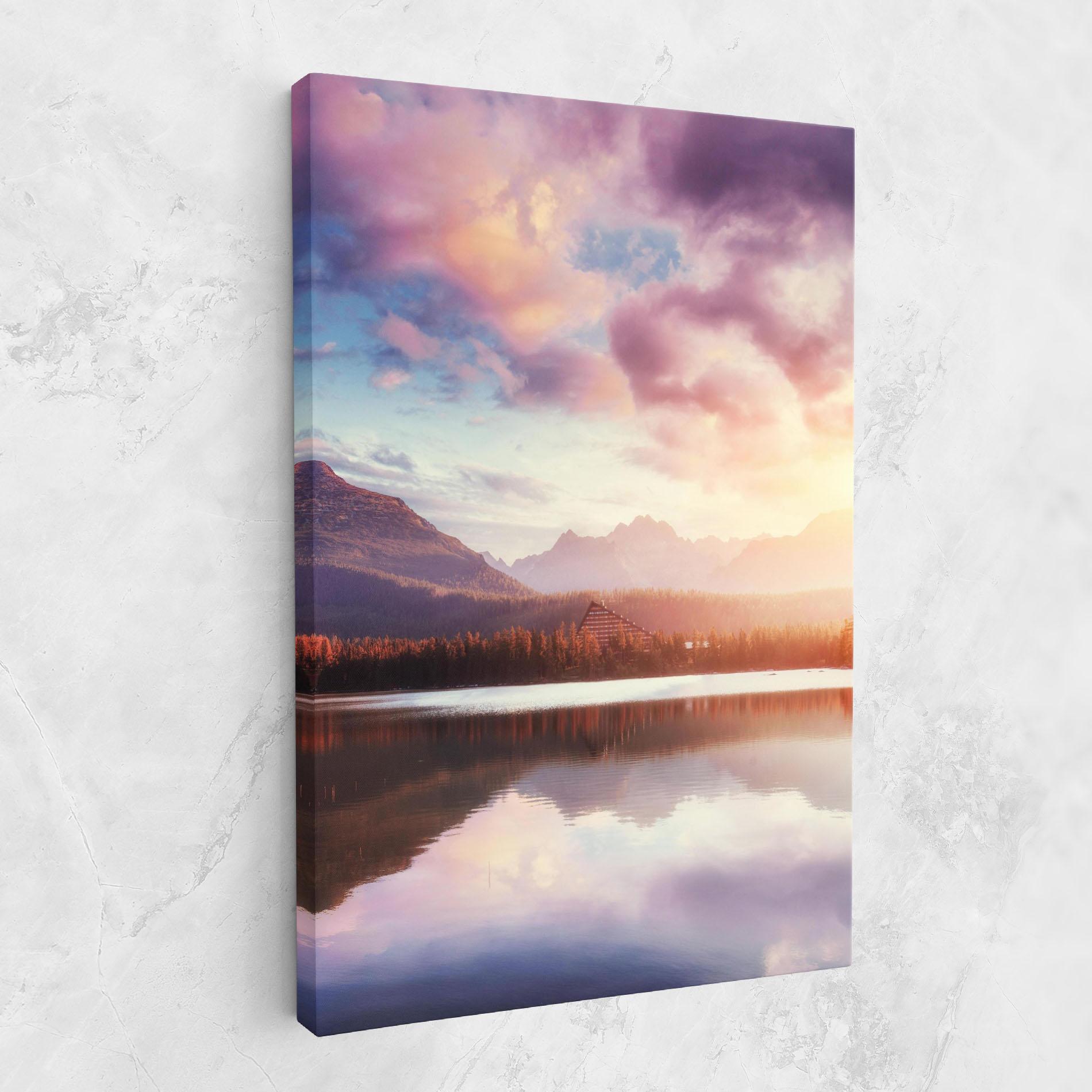 Leinwandbild Orange Lake Light mockup 1