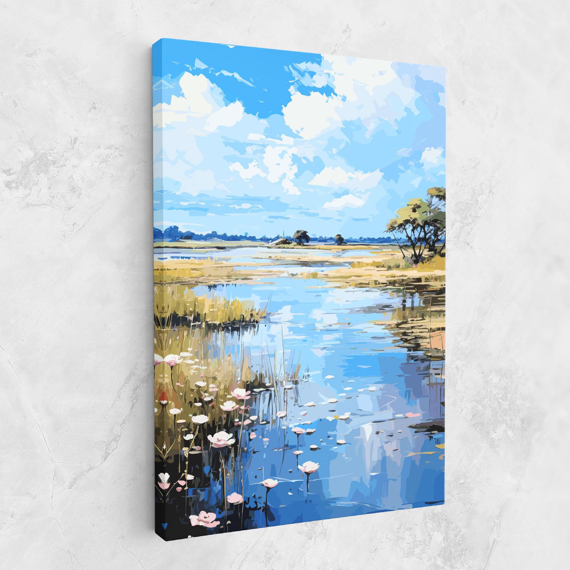 Leinwandbild Riverside Flowers mockup 1