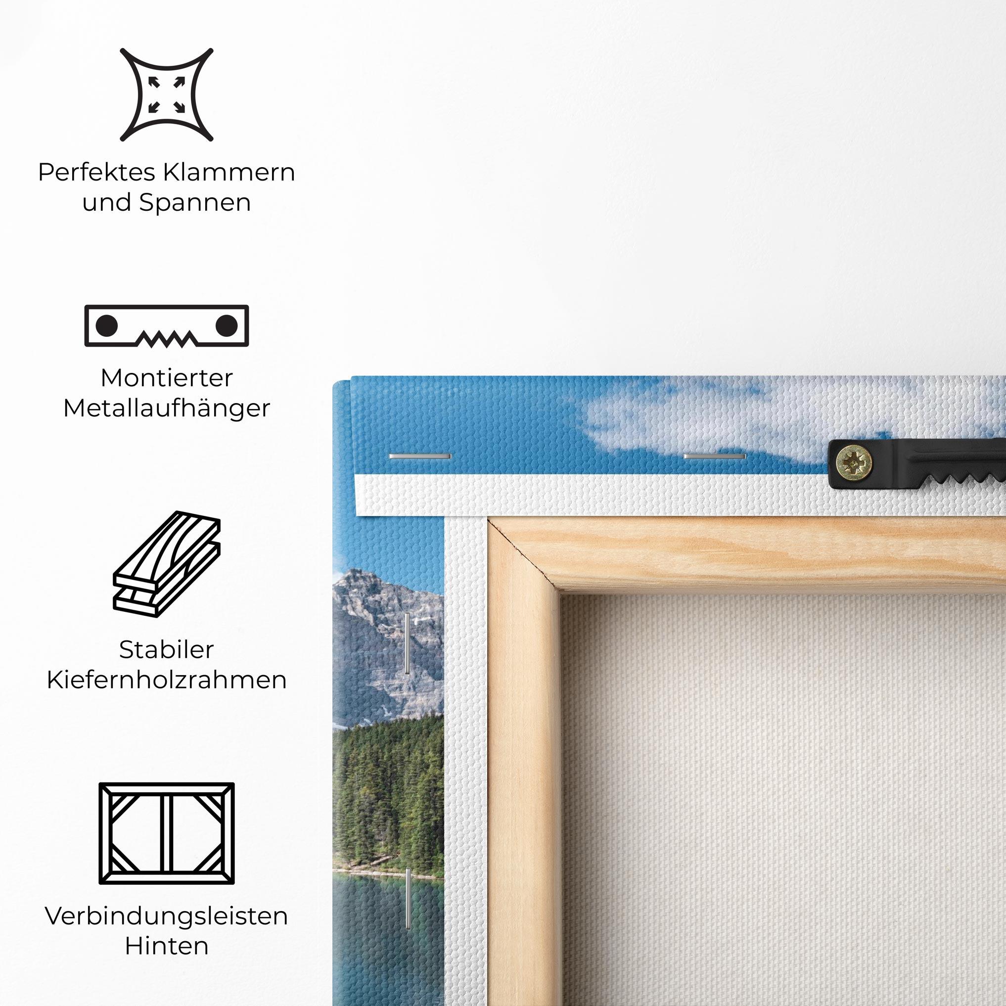 Leinwandbild Beautiful Lake Canada mockup 5