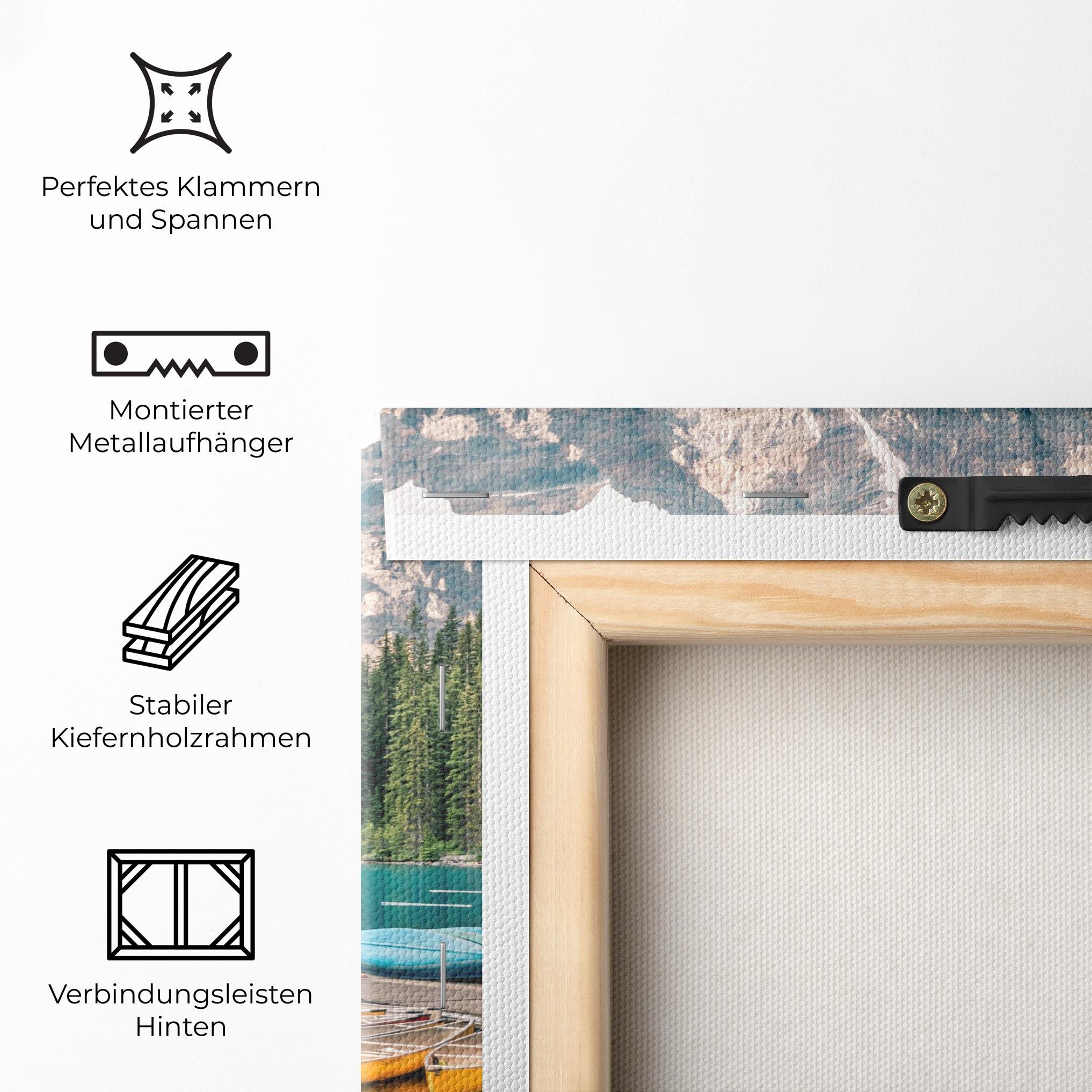 Leinwandbild Beautiful Moraine Lake mockup 5