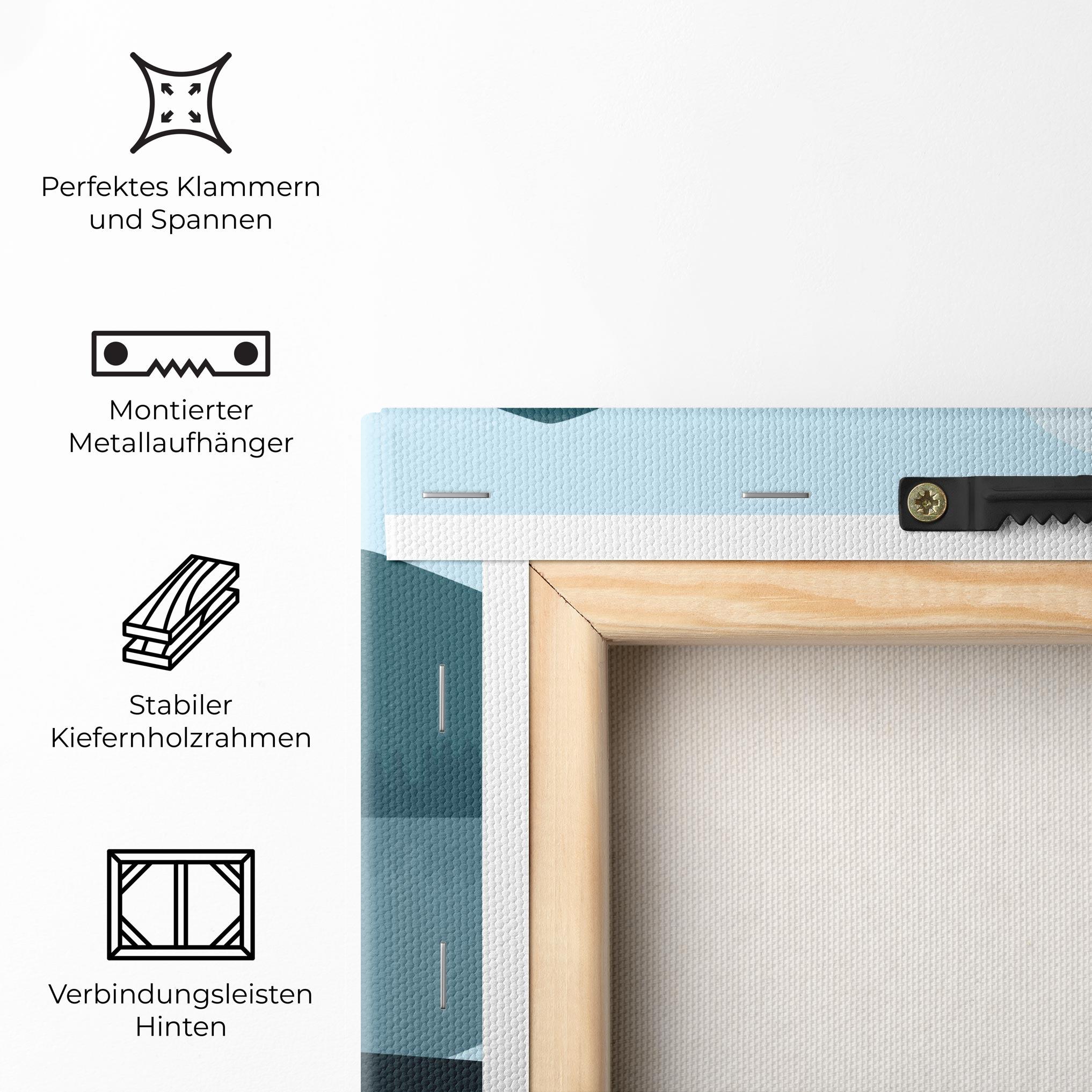 Leinwandbild Blue Light Lake mockup 5