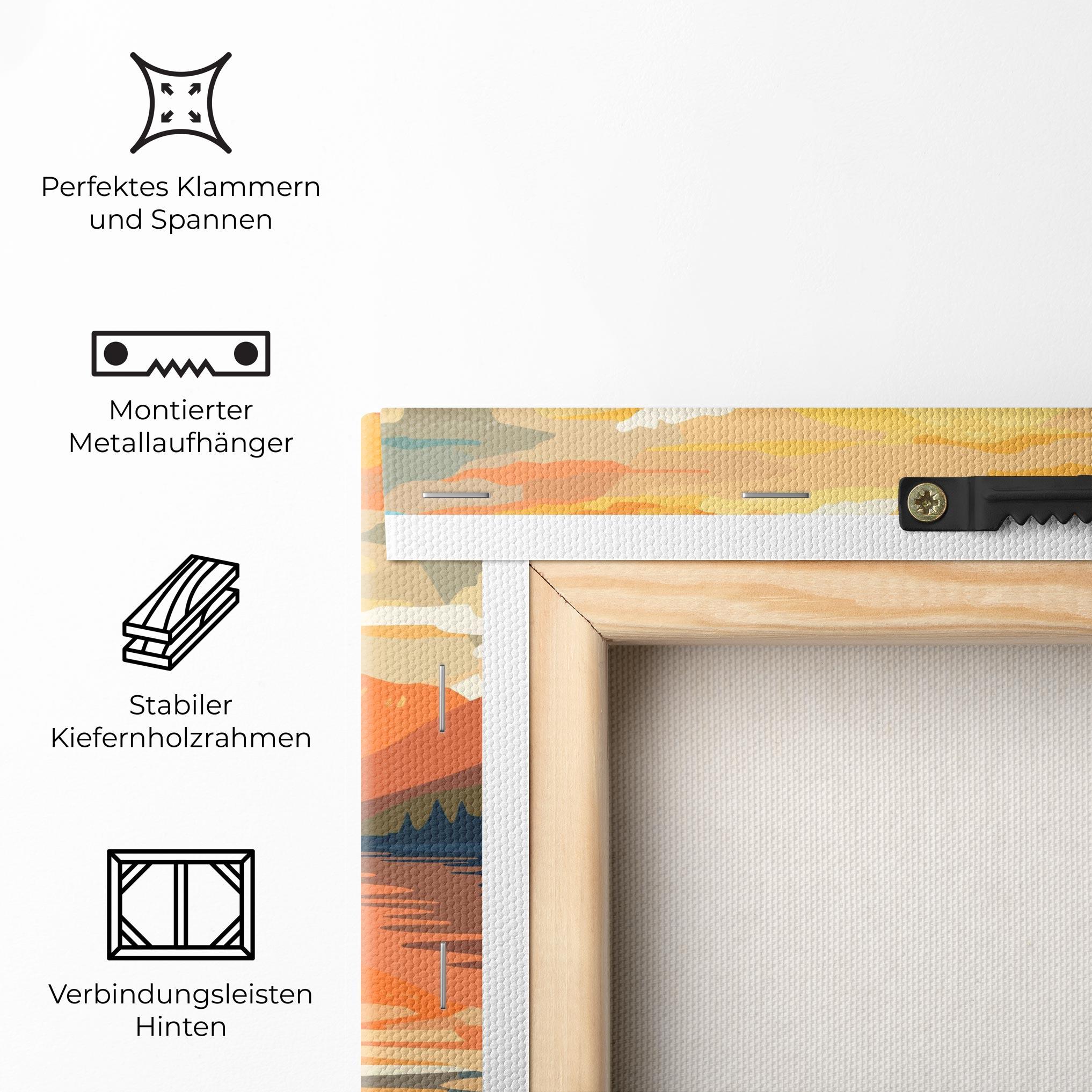 Leinwandbild Boat Sunset Woman mockup 5