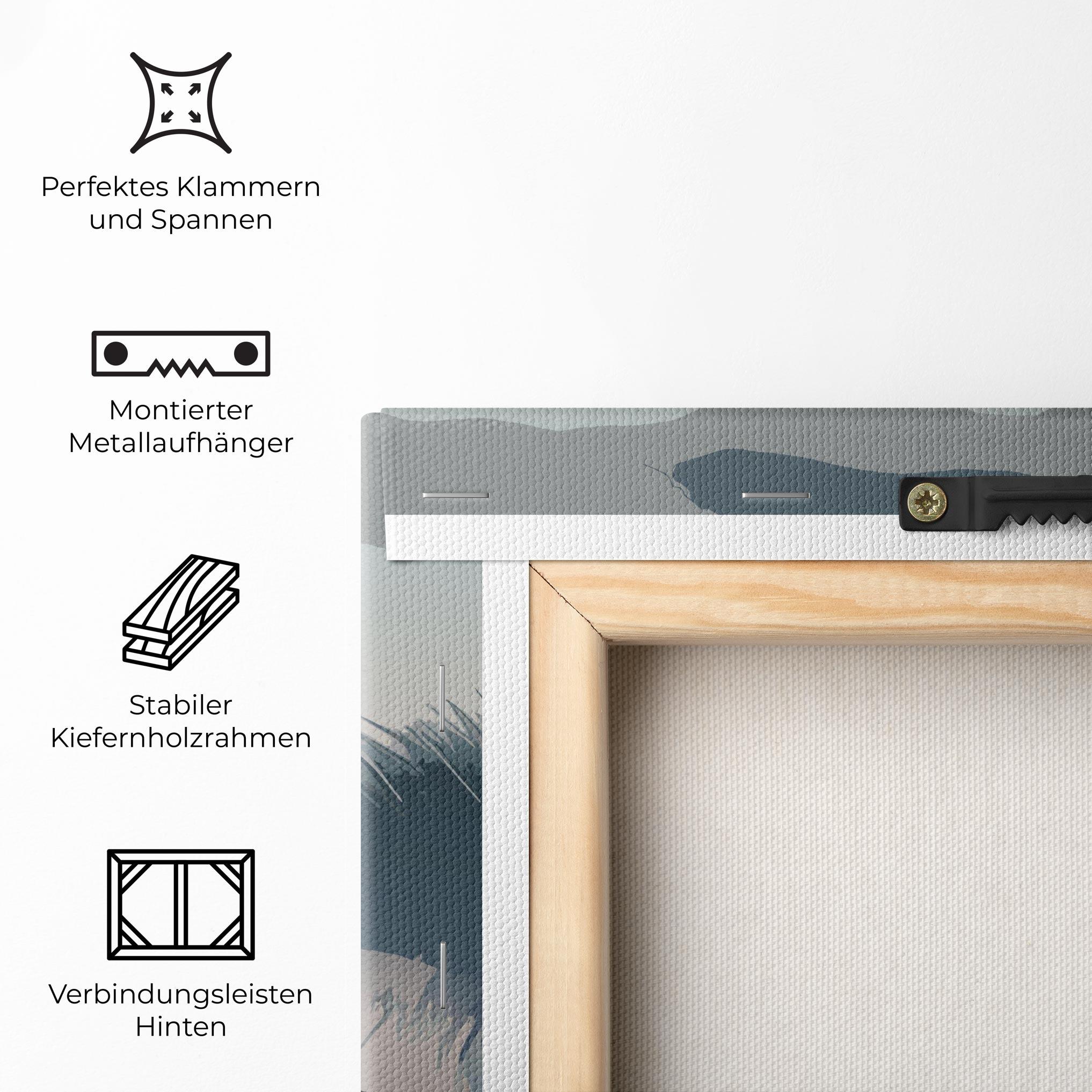 Leinwandbild Japan Lake Man mockup 5