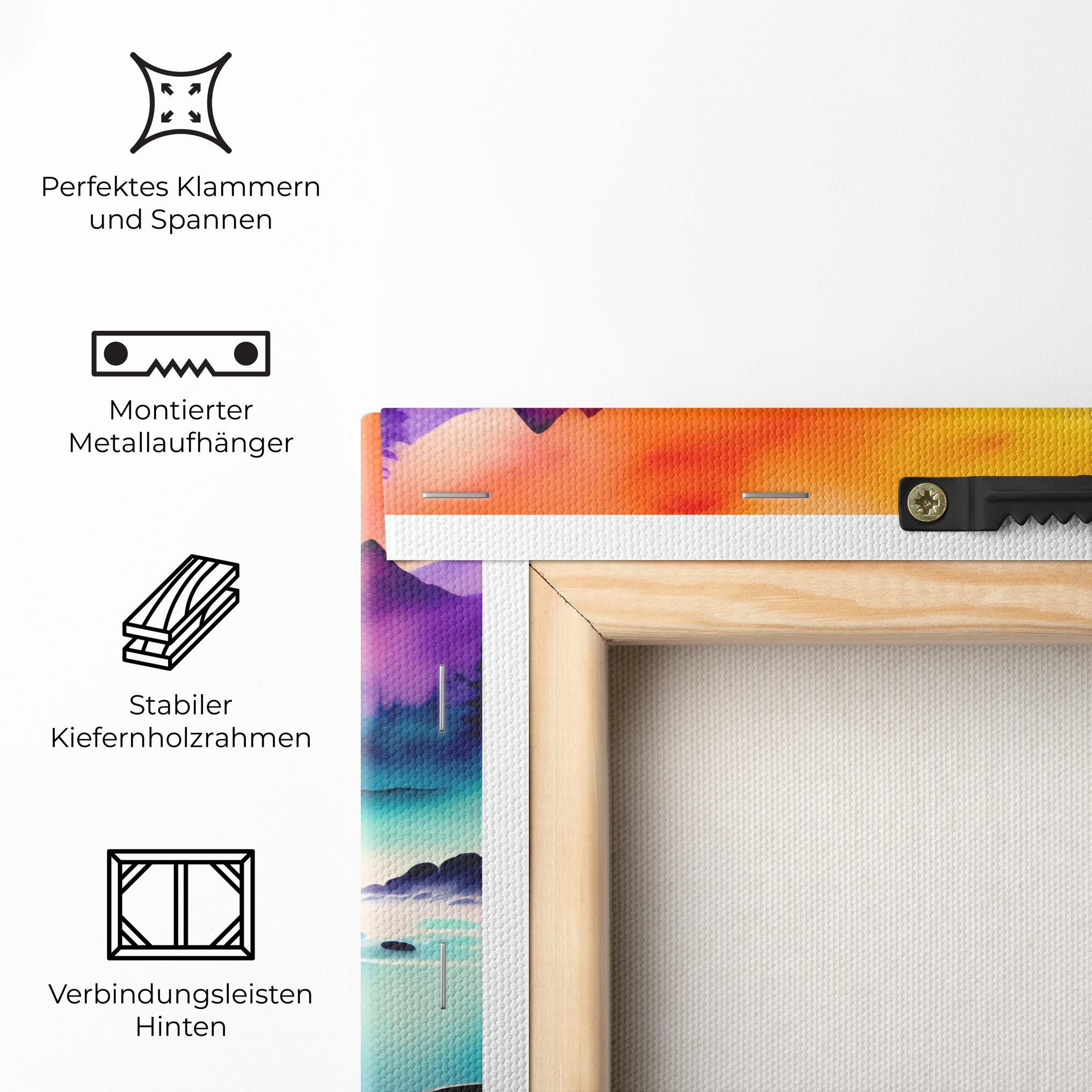 Leinwandbild Lake Painting mockup 5