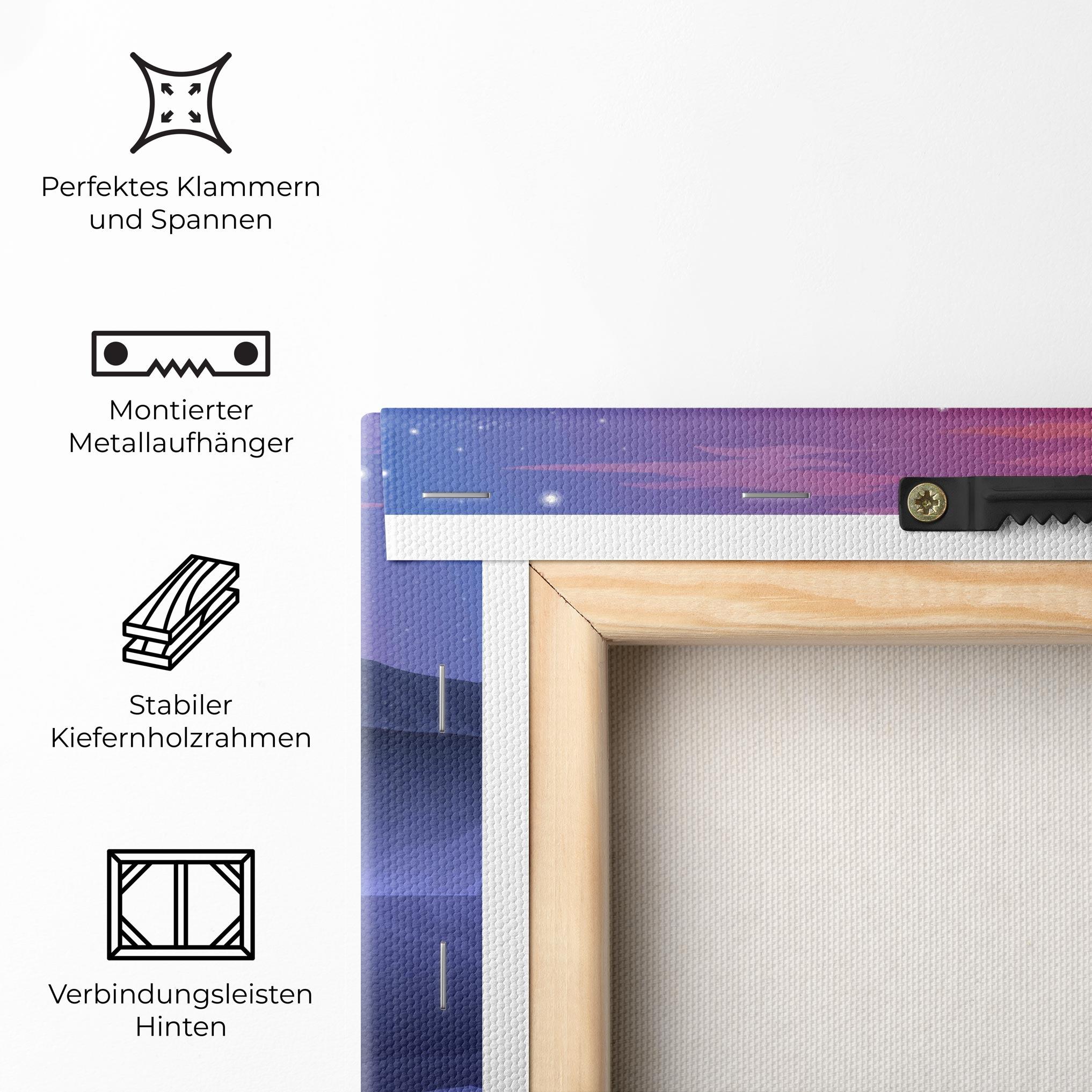 Leinwandbild Lake Pink Night mockup 5