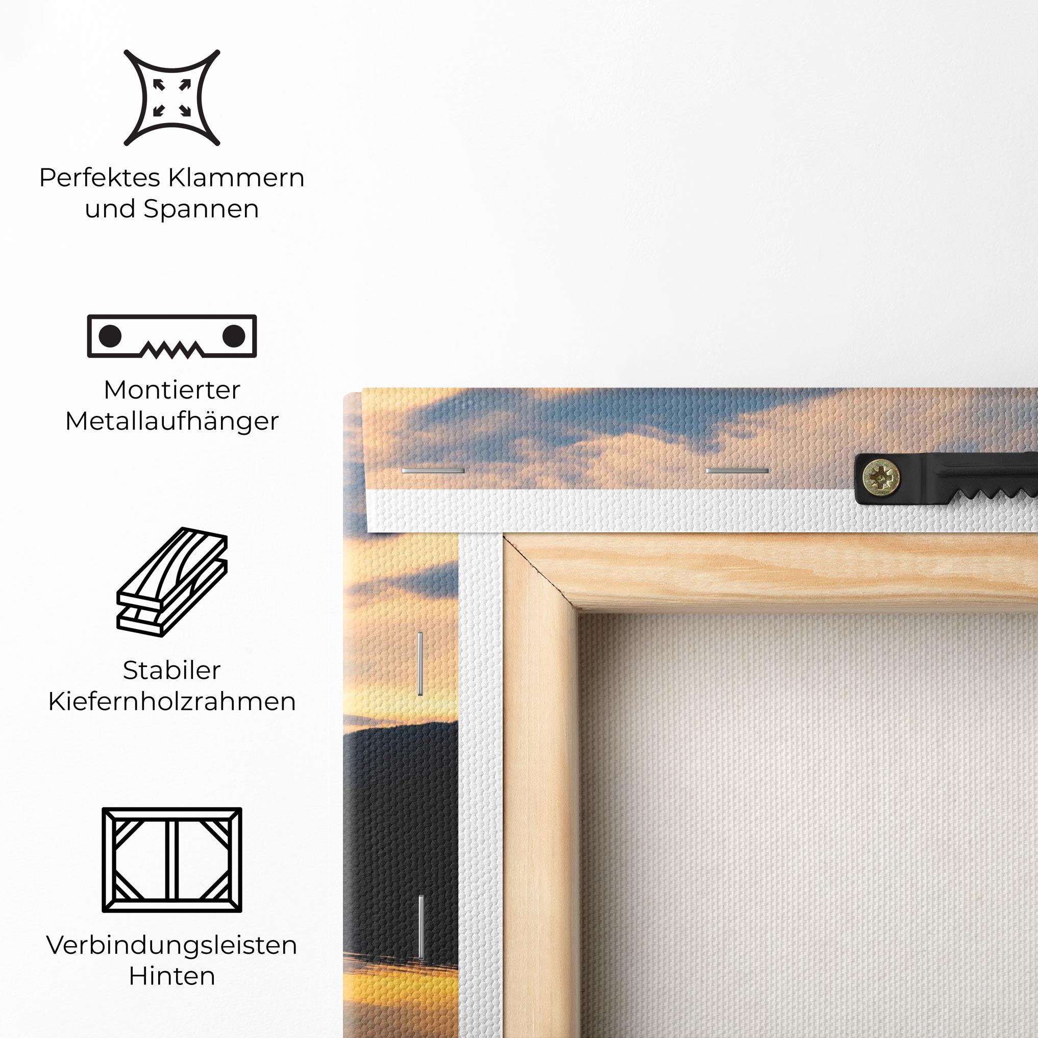 Leinwandbild Orange Light Lake mockup 5