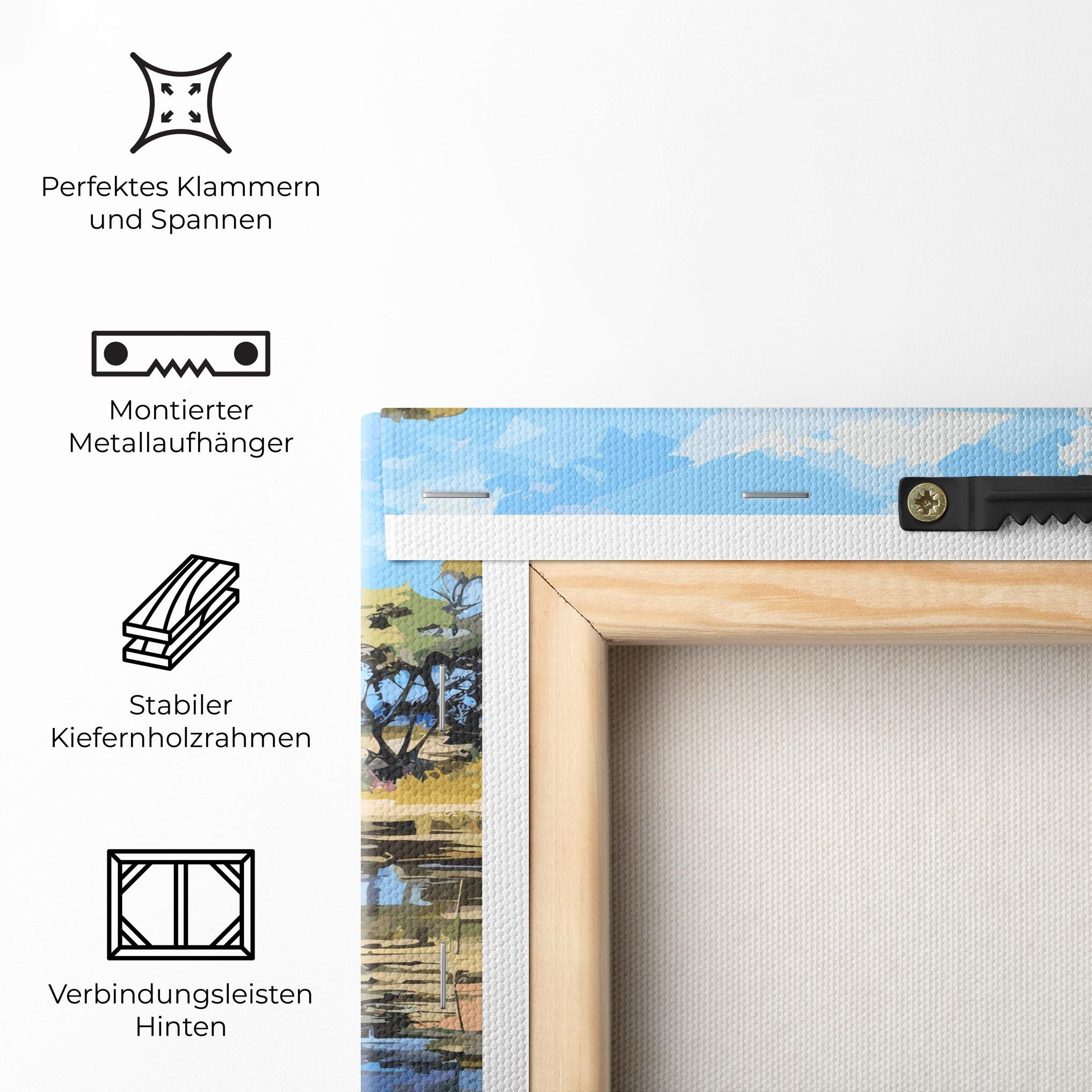 Leinwandbild Riverside Flowers mockup 5