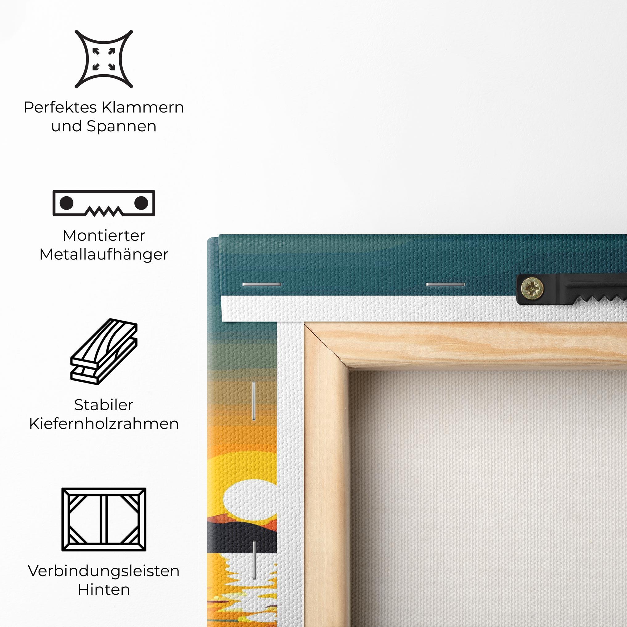 Leinwandbild Sunset Art Lake mockup 5