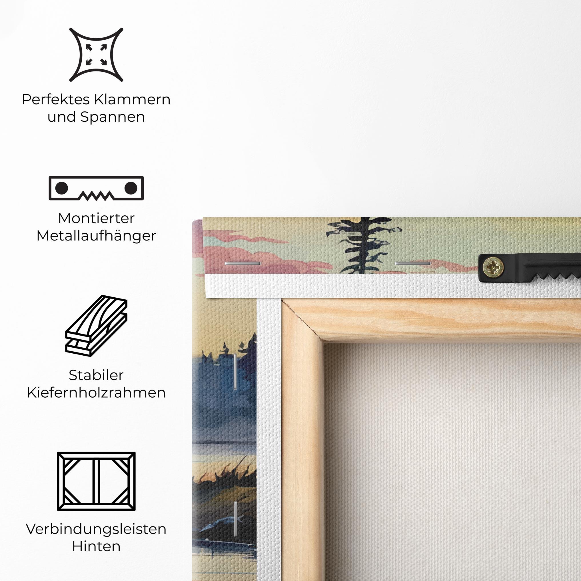 Leinwandbild Tree Shadow Lake mockup 5