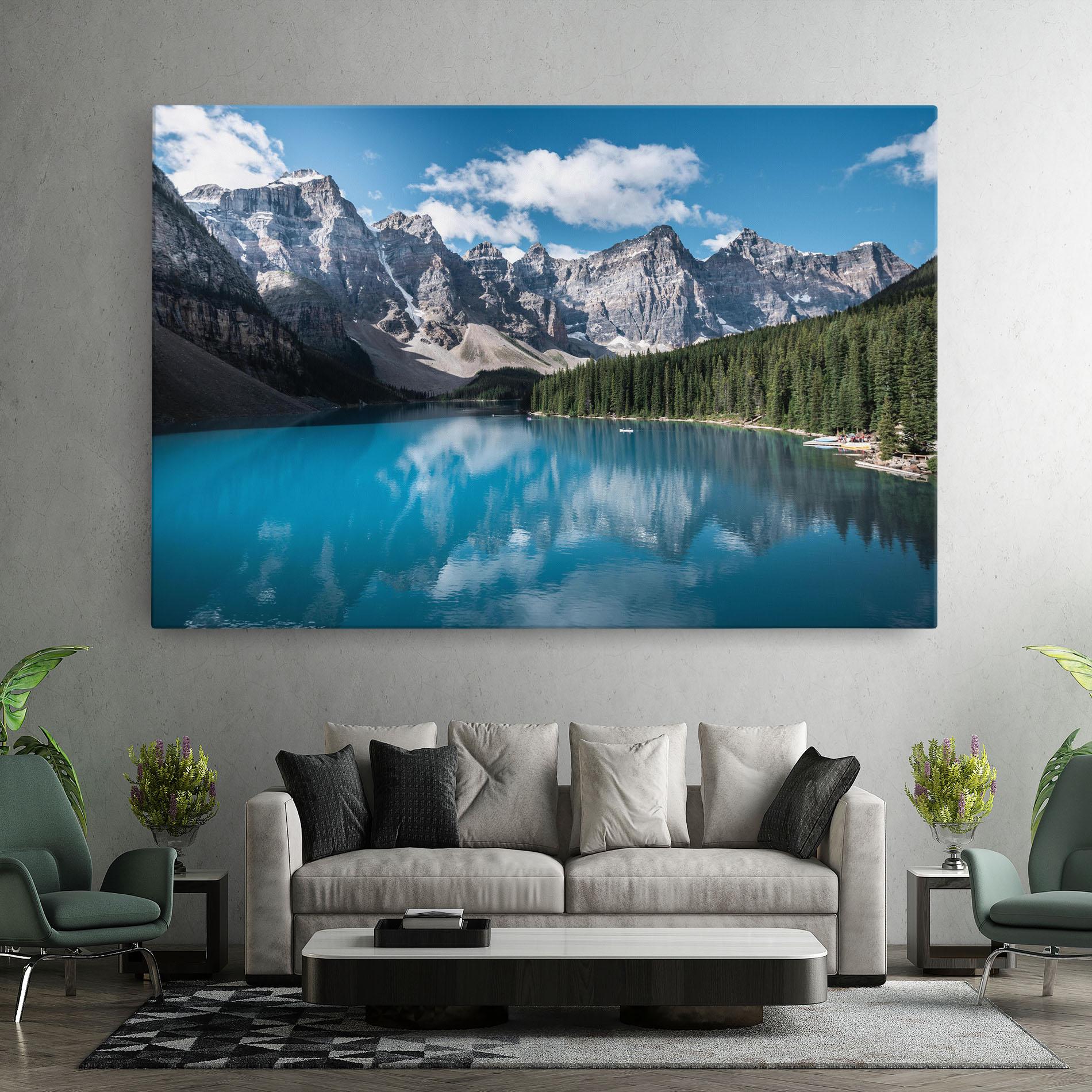 Leinwandbild Beautiful Lake Canada mockup 7