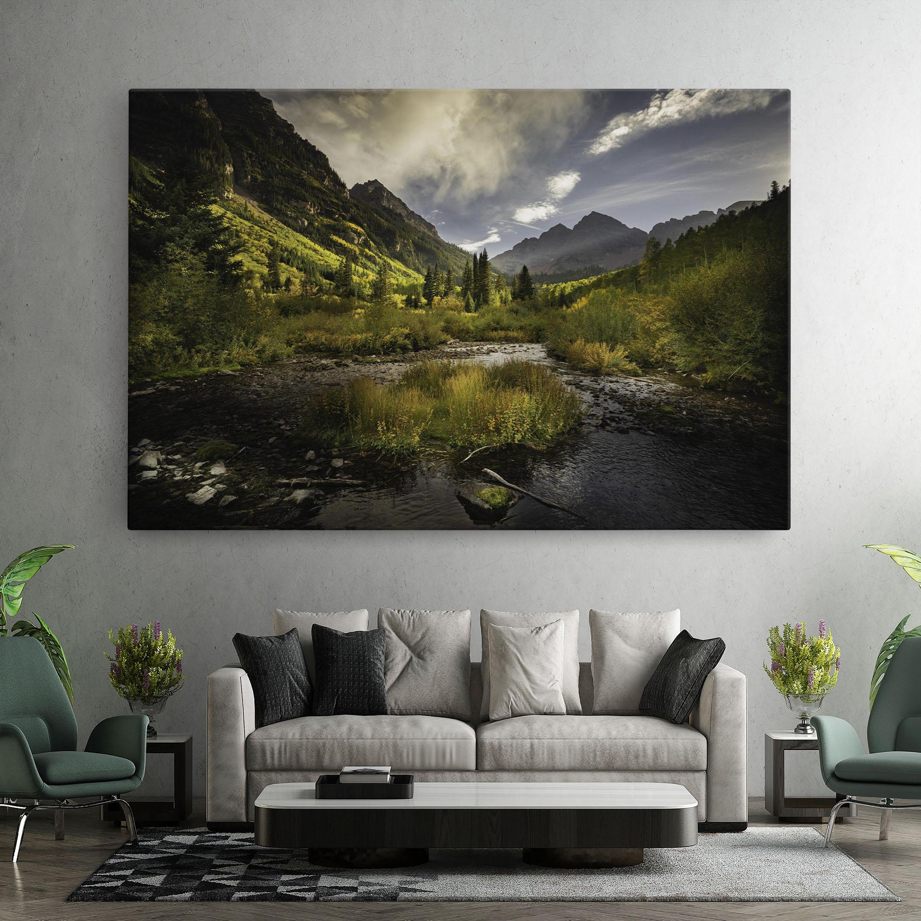 Leinwandbild Cloudy Lake mockup 7