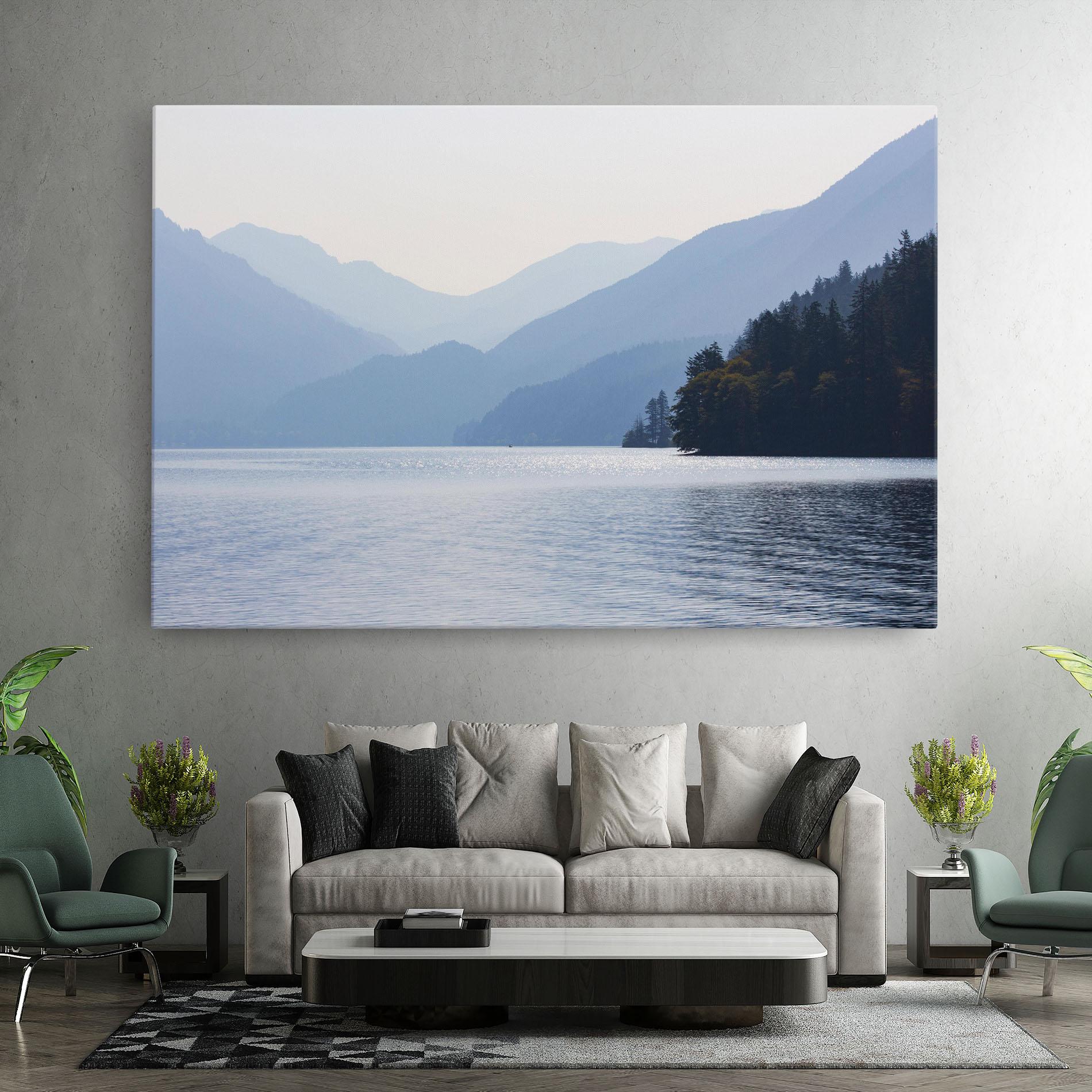 Leinwandbild Grey Lake View mockup 7