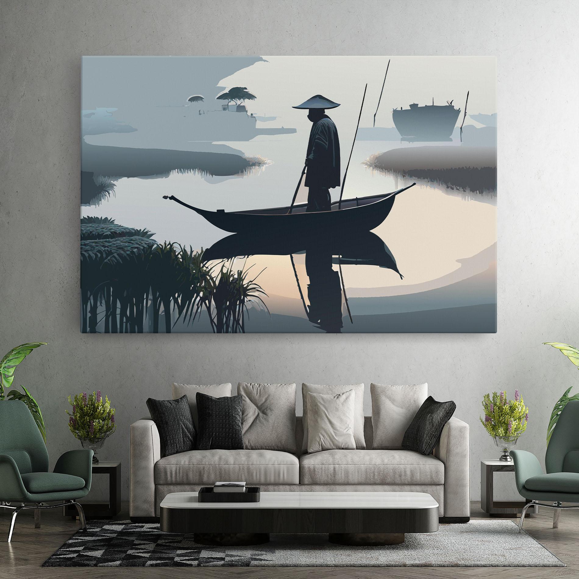 Leinwandbild Japan Fisherman mockup 7