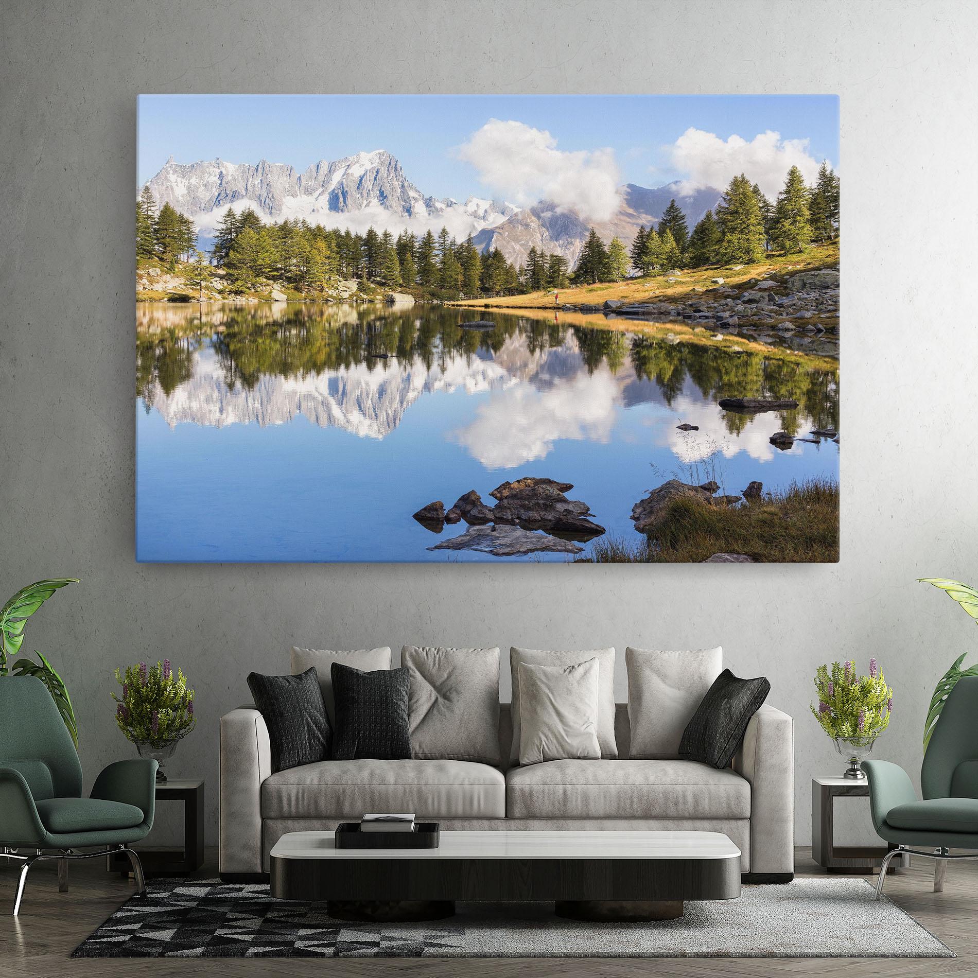 Leinwandbild Mountain Reflection mockup 7