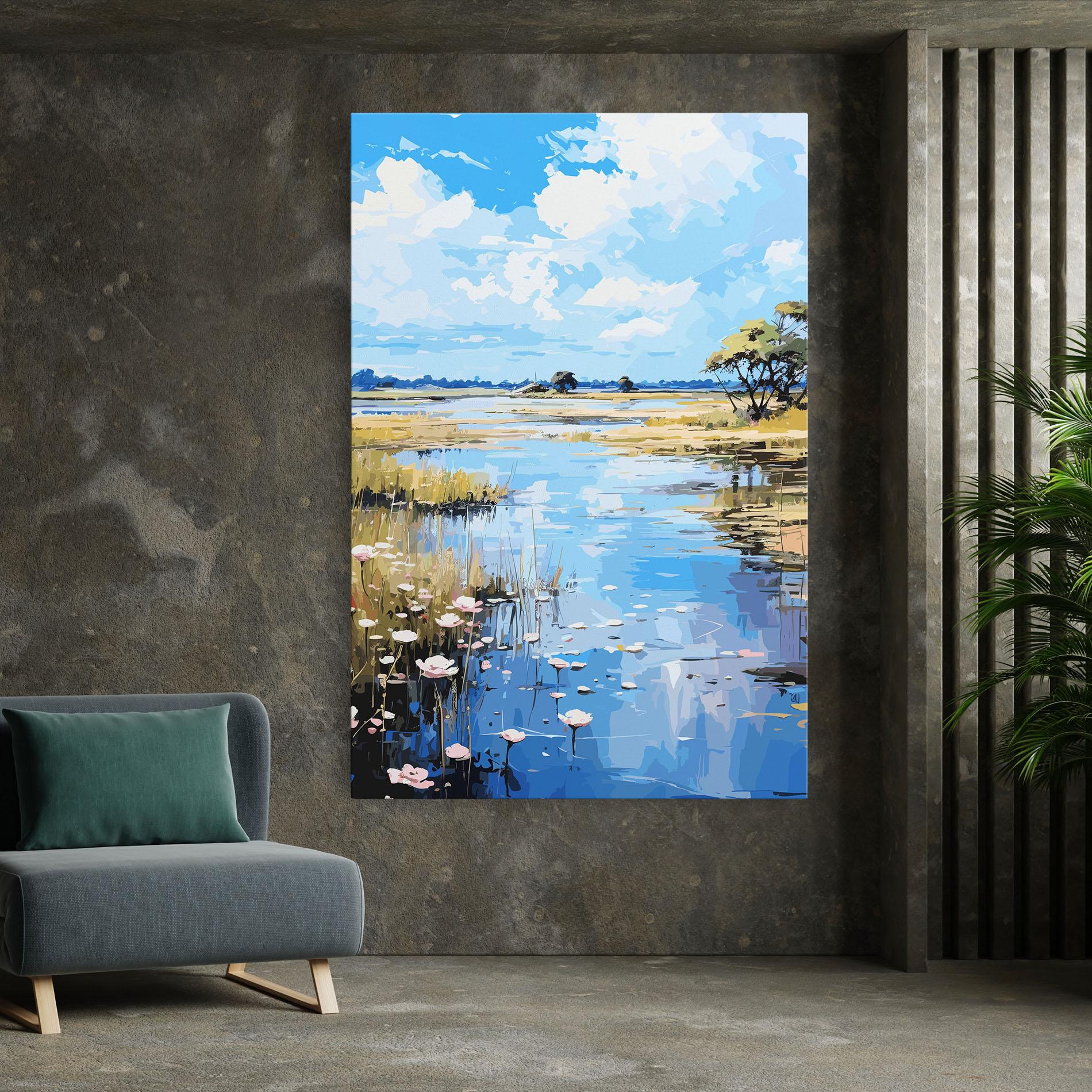 Leinwandbild Riverside Flowers mockup 7