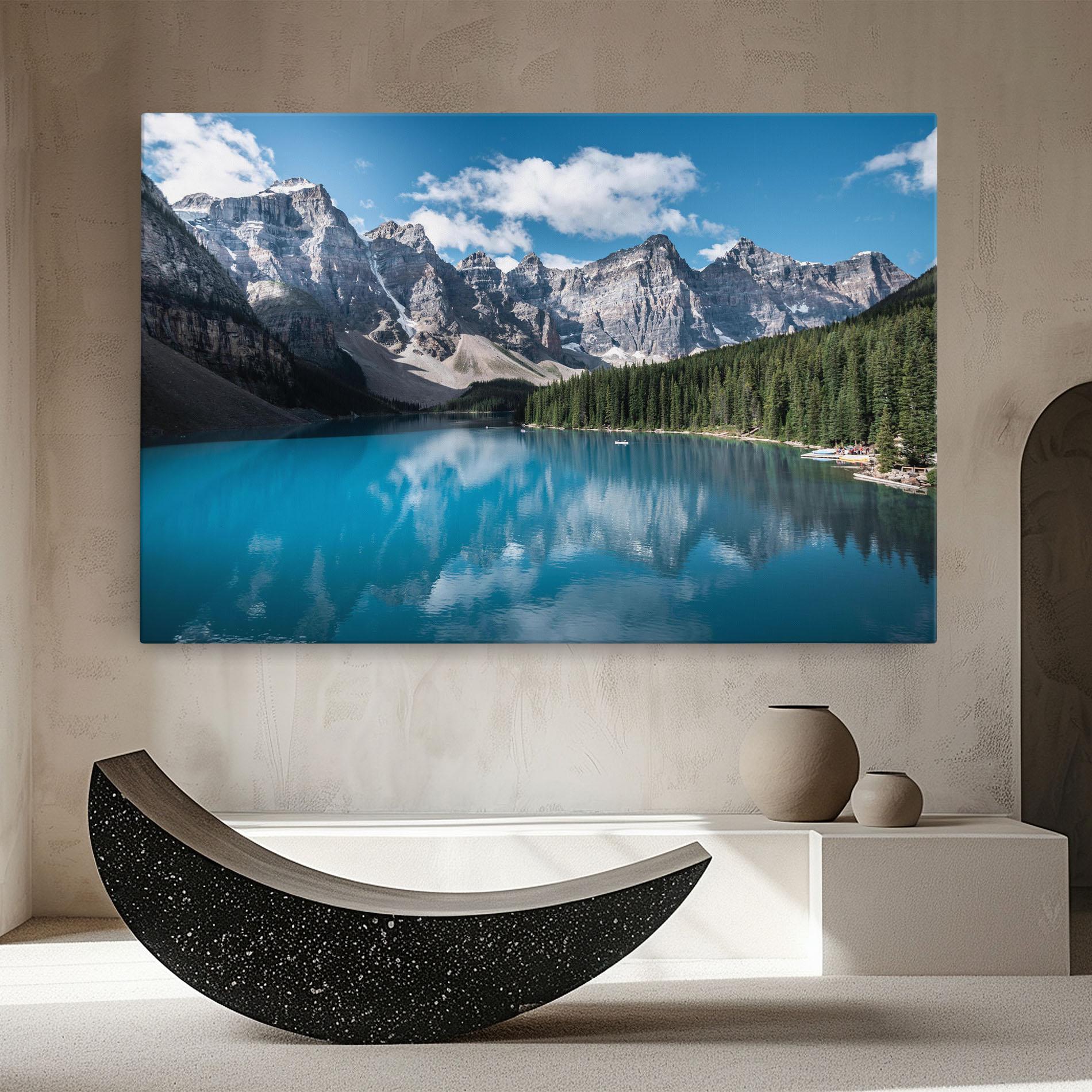 Leinwandbild Beautiful Lake Canada mockup 8