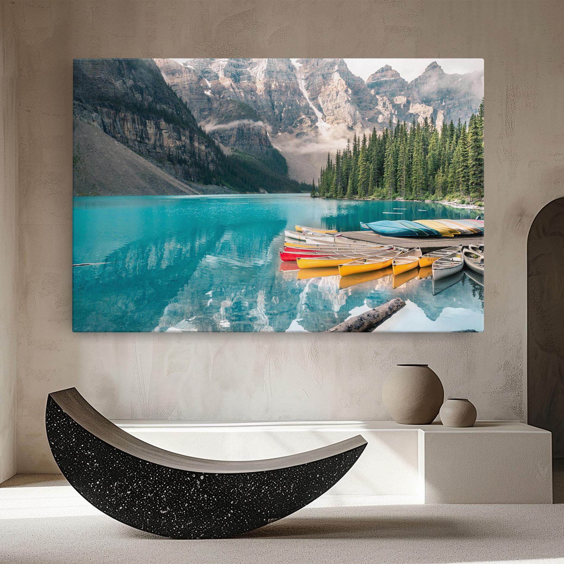 Leinwandbild Beautiful Moraine Lake mockup 8