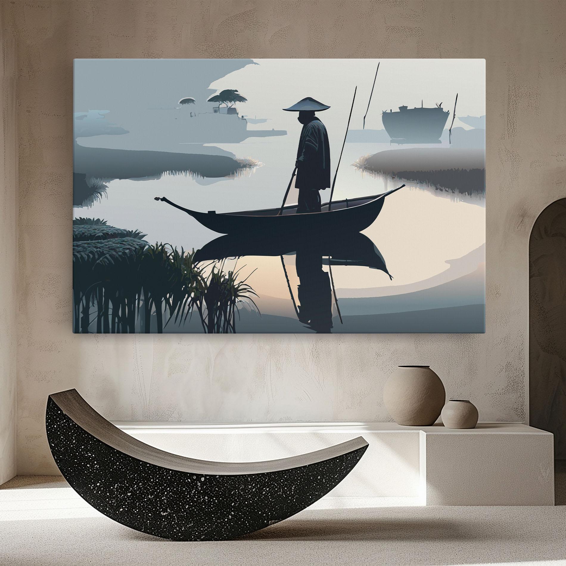 Leinwandbild Japan Fisherman mockup 8