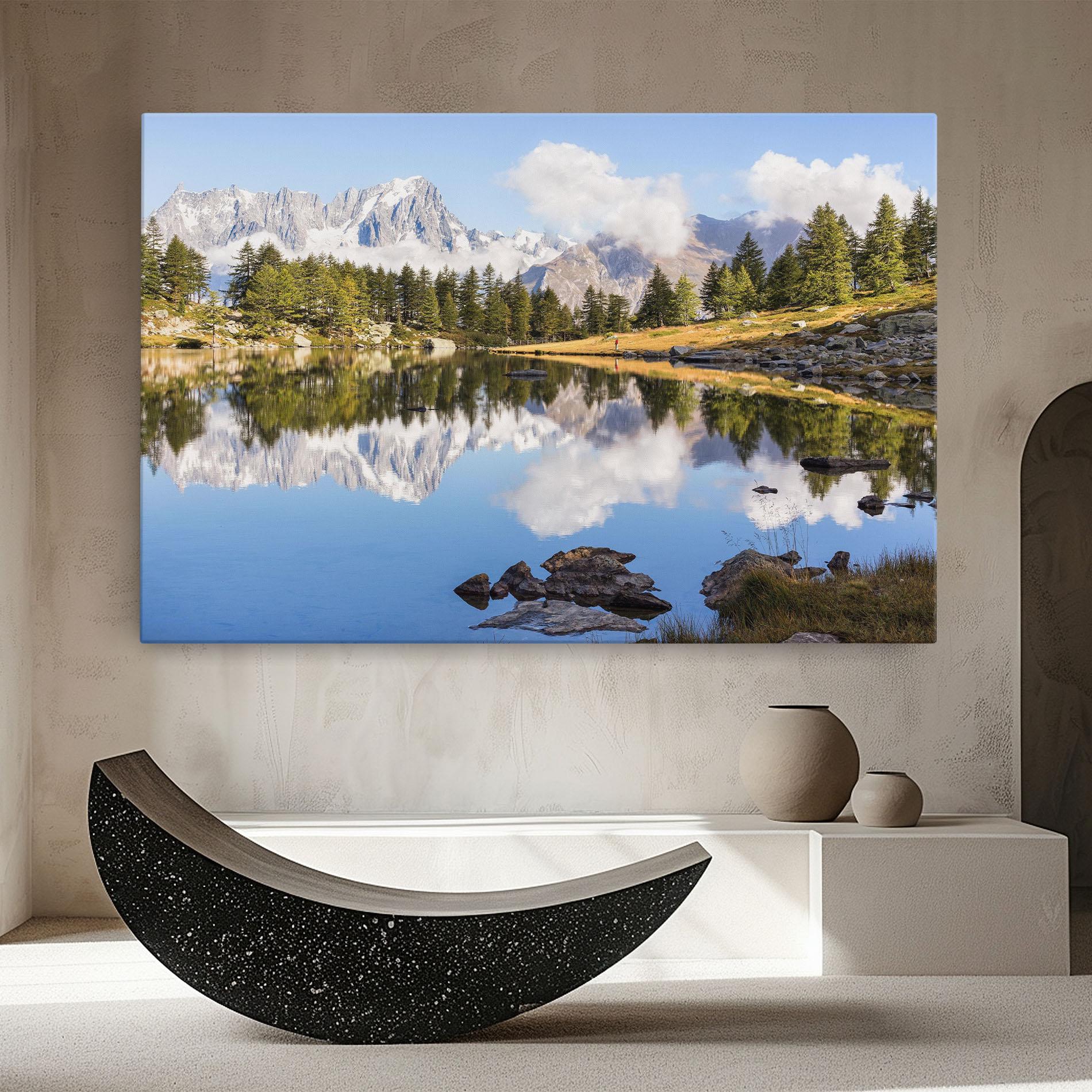 Leinwandbild Mountain Reflection mockup 8