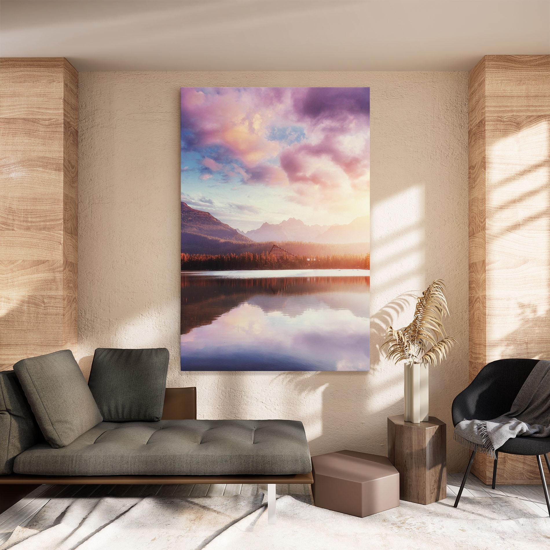 Leinwandbild Orange Lake Light mockup 8