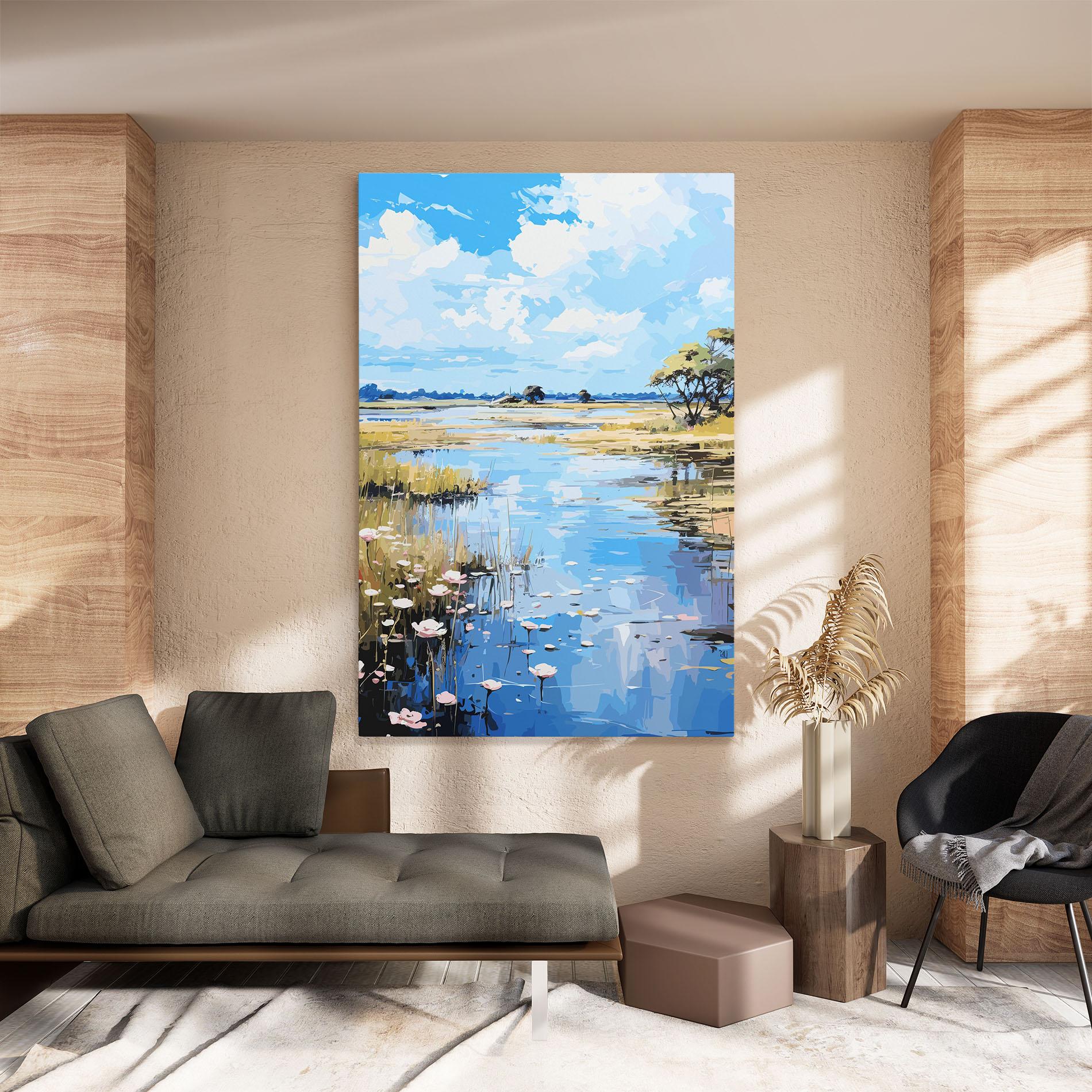 Leinwandbild Riverside Flowers mockup 8