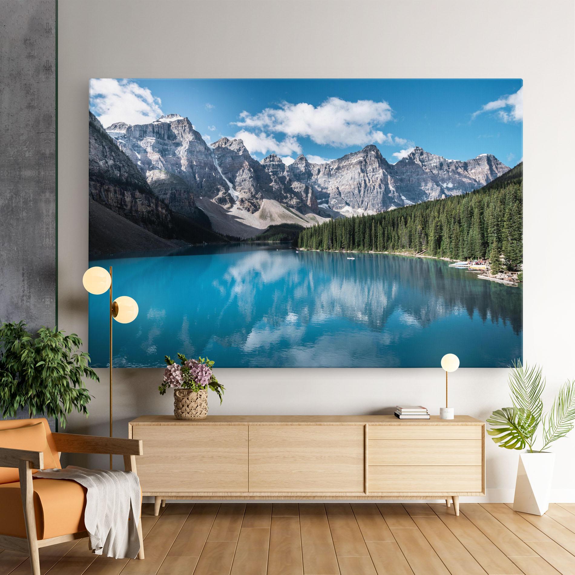 Leinwandbild Beautiful Lake Canada mockup 9