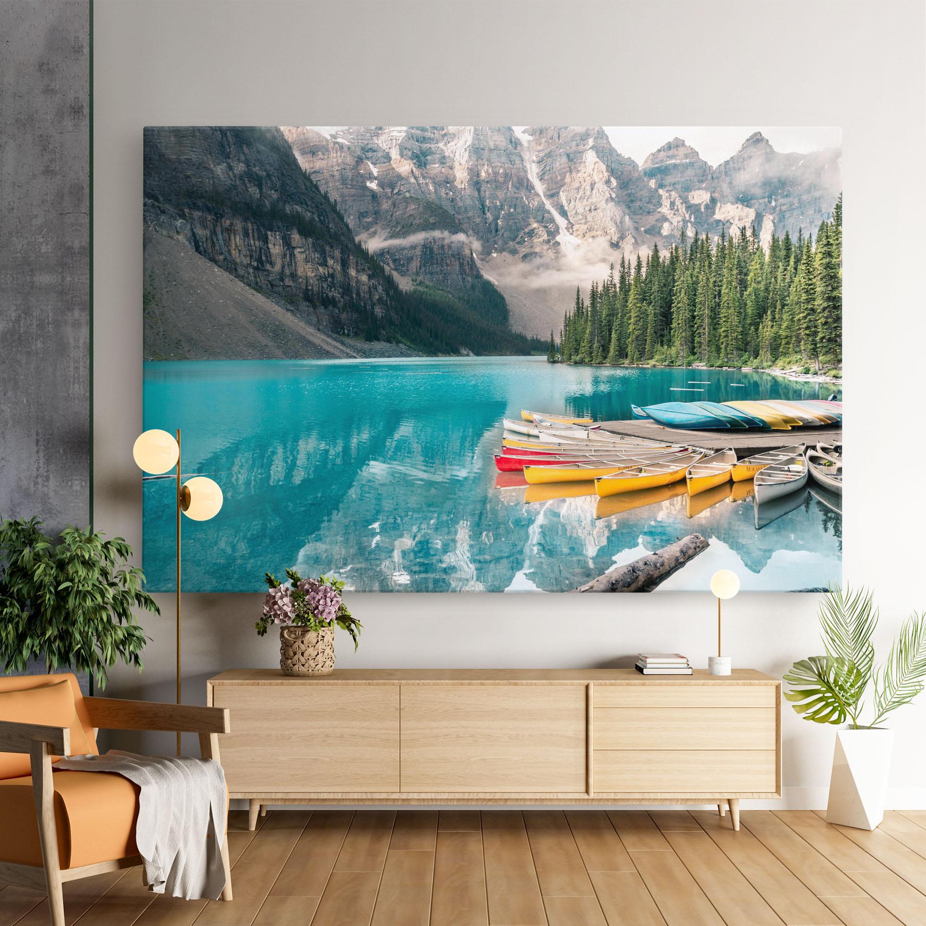Leinwandbild Beautiful Moraine Lake mockup 9