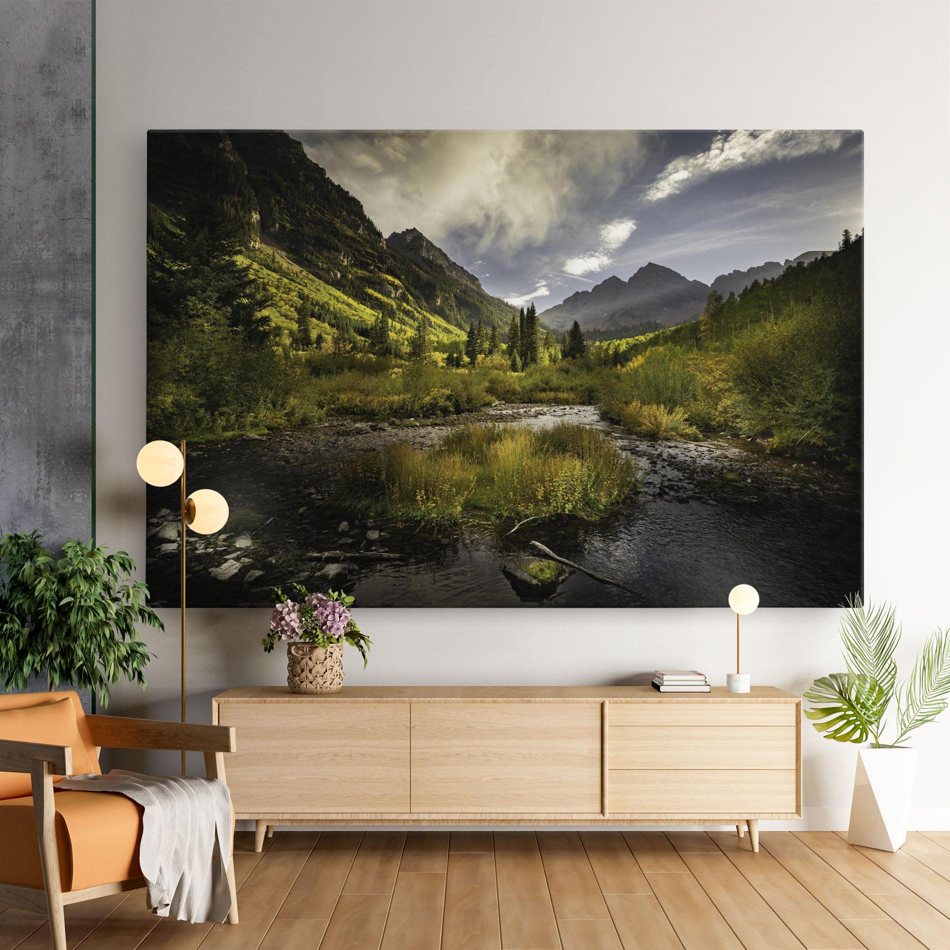 Leinwandbild Cloudy Lake mockup 9