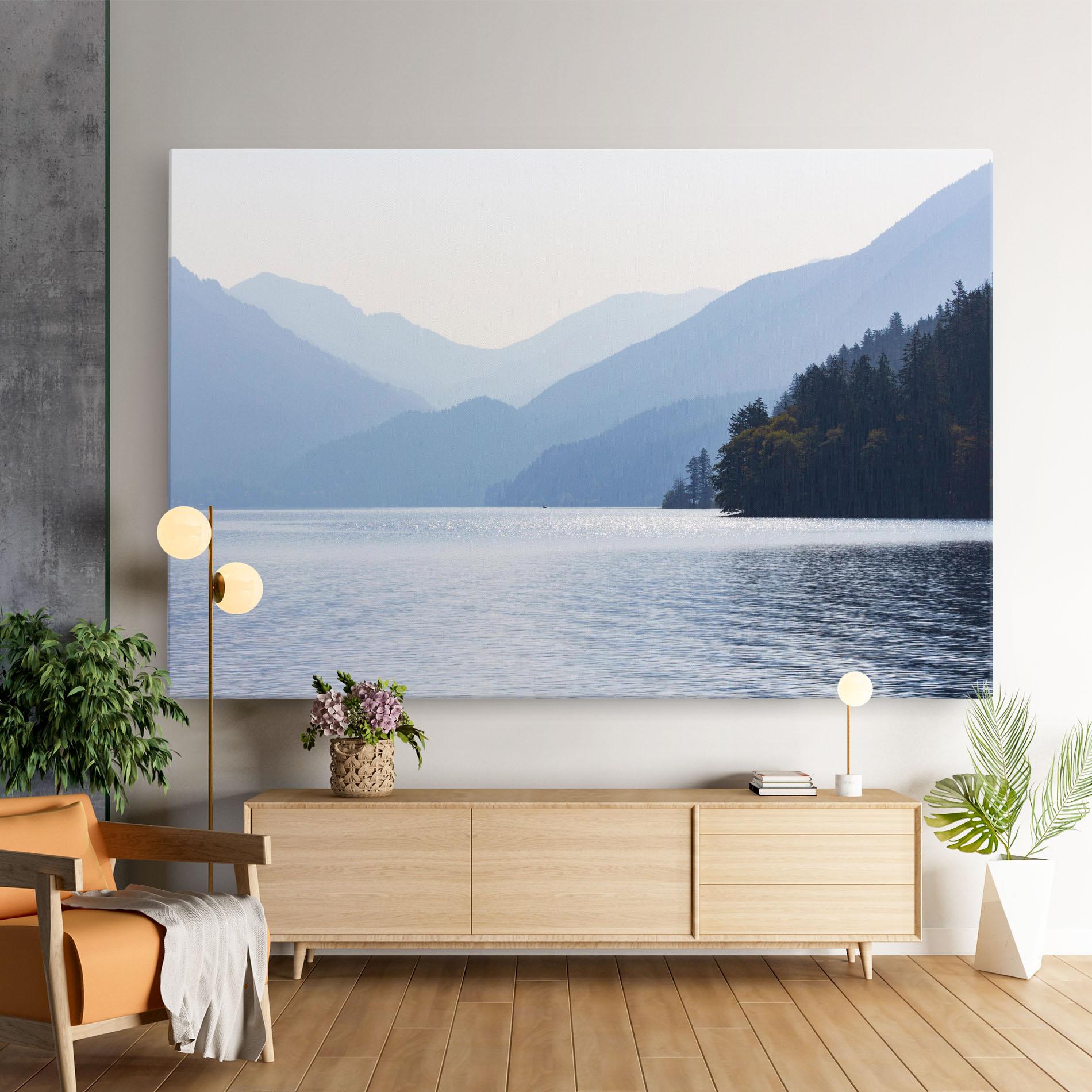 Leinwandbild Grey Lake View mockup 9