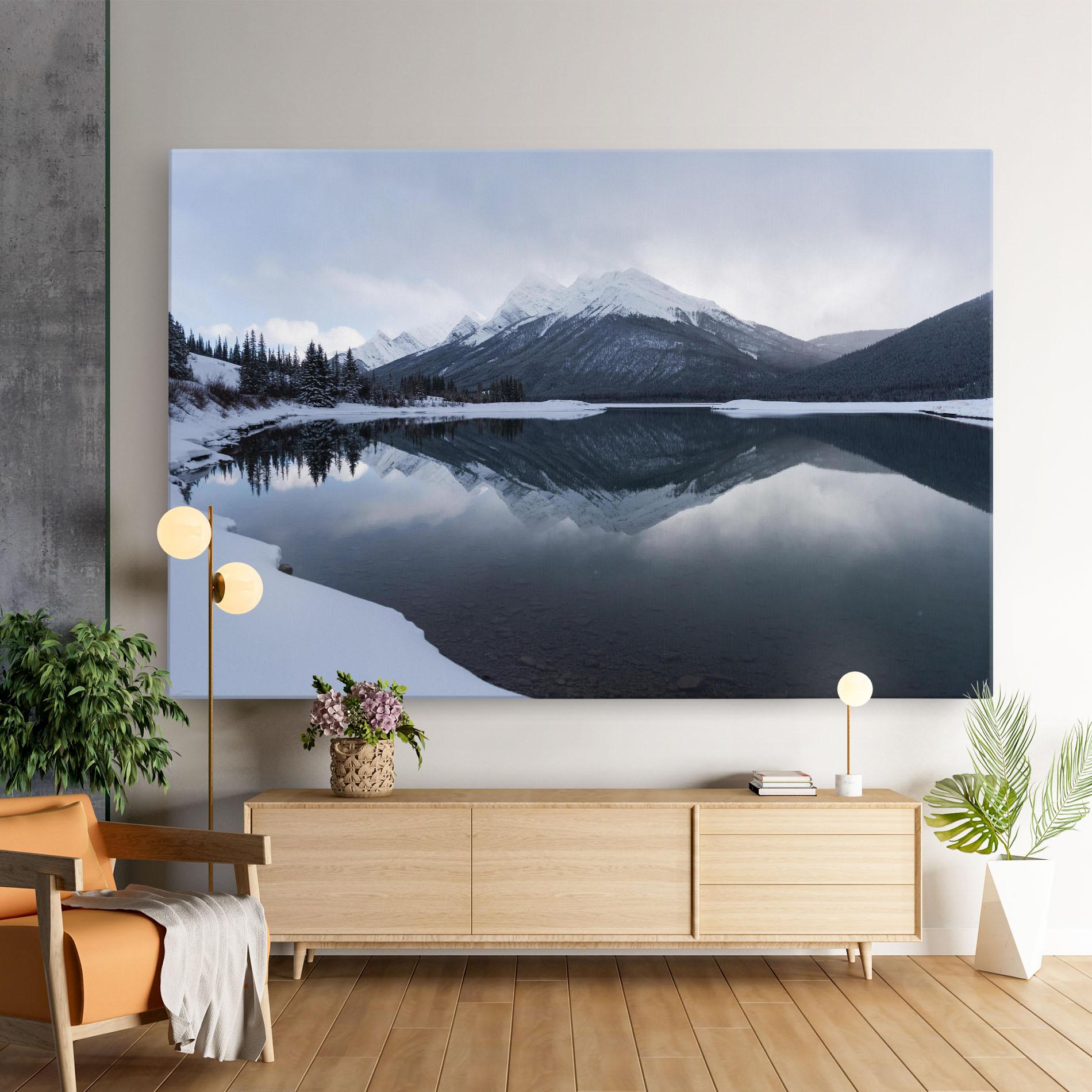 Leinwandbild Grey Lake mockup 9