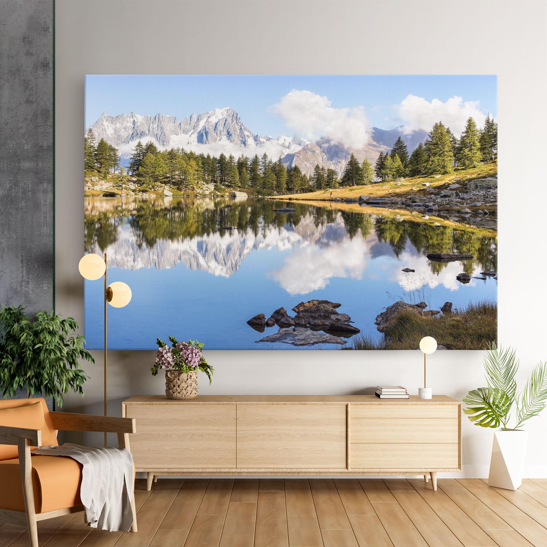Leinwandbild Mountain Reflection mockup 9