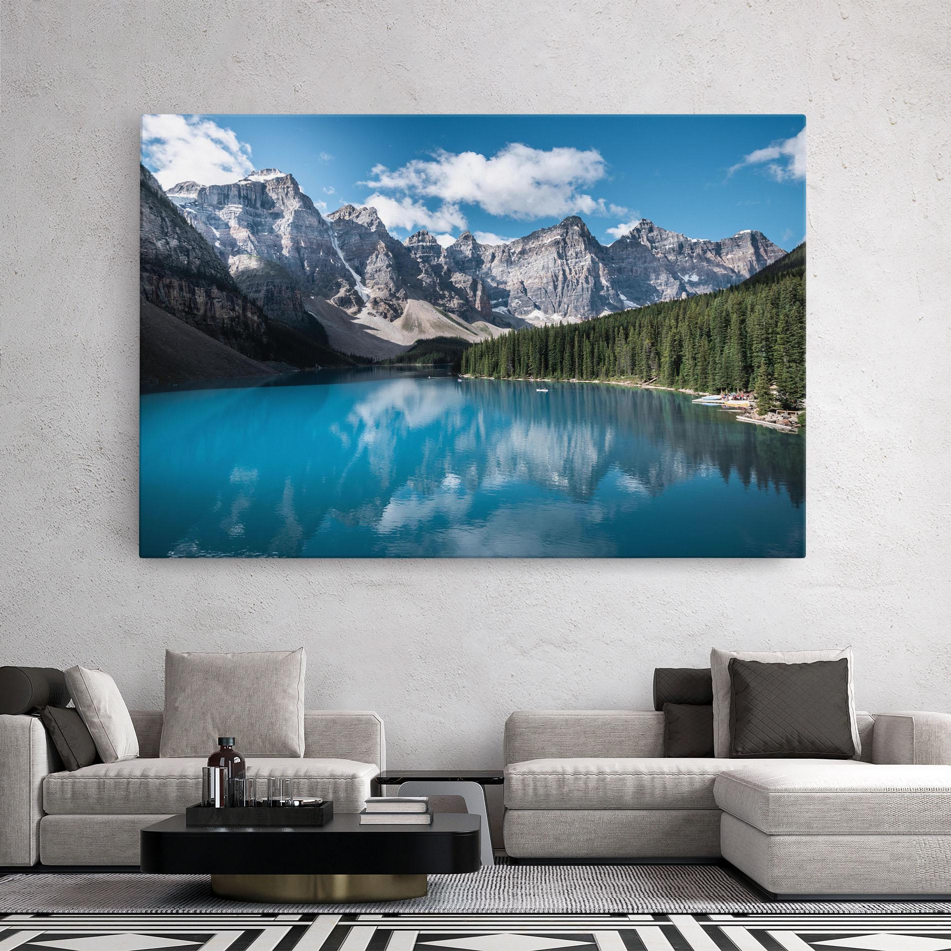 Leinwandbild Beautiful Lake Canada mockup 2